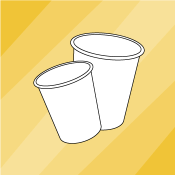 Vasos de papel (pequeñas cantidades)