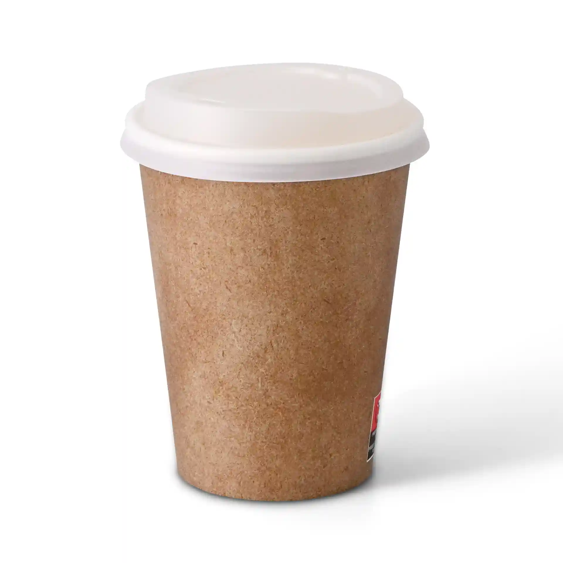 Brown paper cup with a white inner lining, single wall, 300 ml capacity, 90 mm diameter.