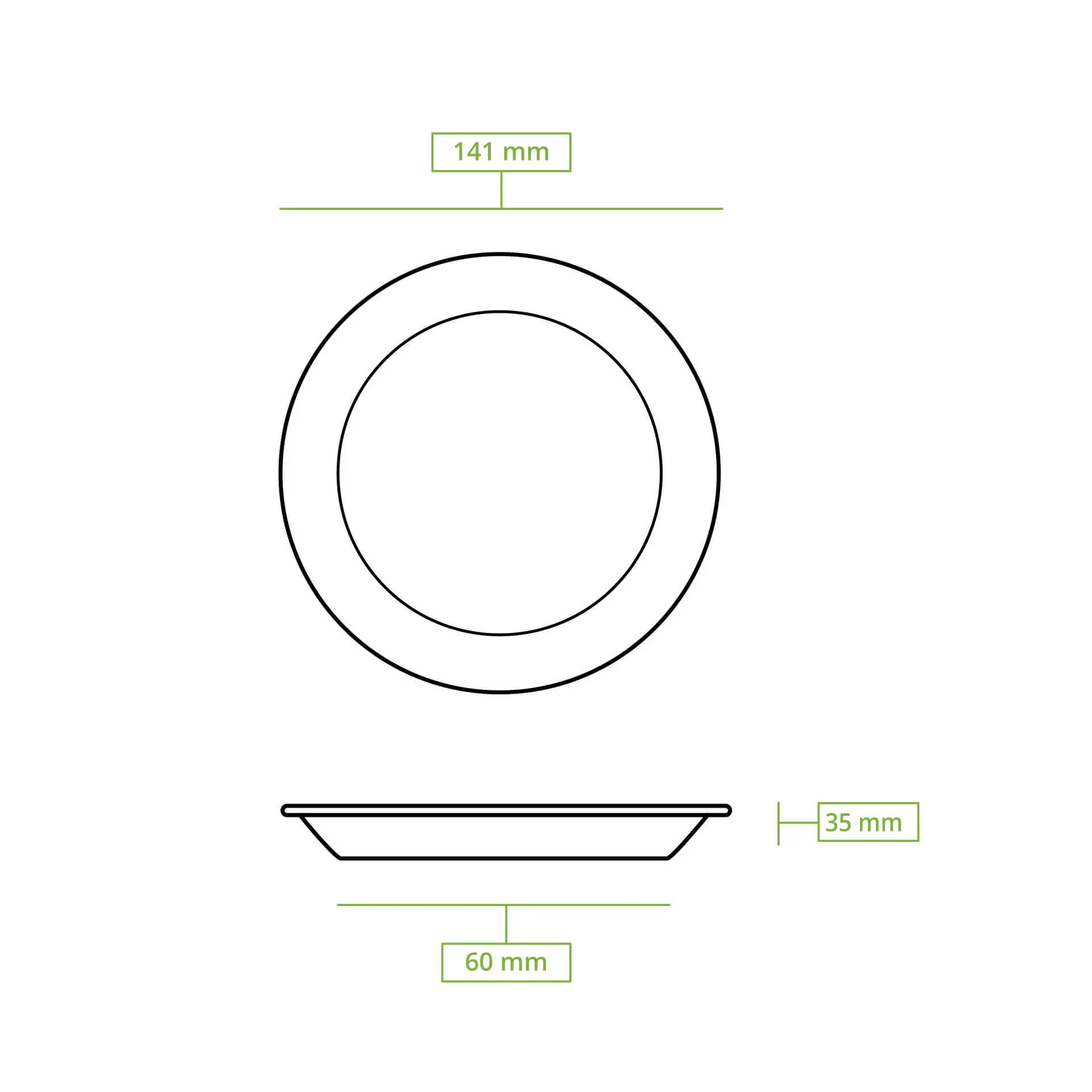 Palm leaf plates "Palmware®" Ø 14 cm, deep, round, with rim