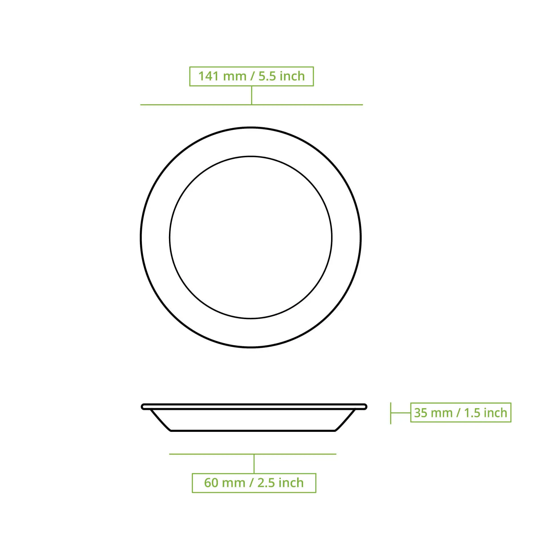 Palm leaf plates "Palmware®" Ø 14 cm, deep, round, with rim Palm leaf plates "Palmware®" Ø 14 cm, deep, round, with rim