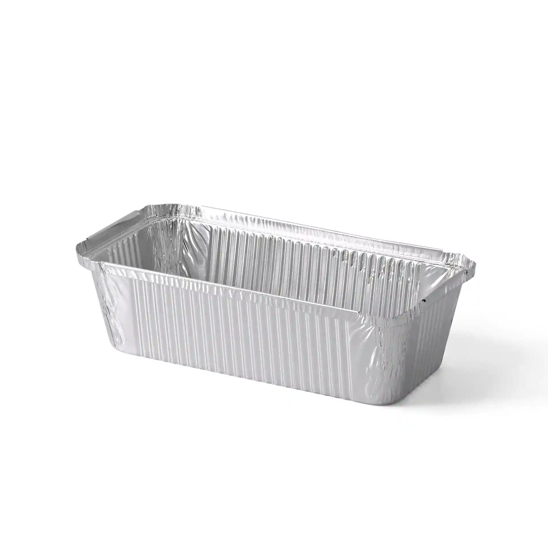 Rechteckiger Aluminiumbehälter mit den Maßen 21,8 x 11,3 x 5,4 cm und einem Fassungsvermögen von 900 ml.