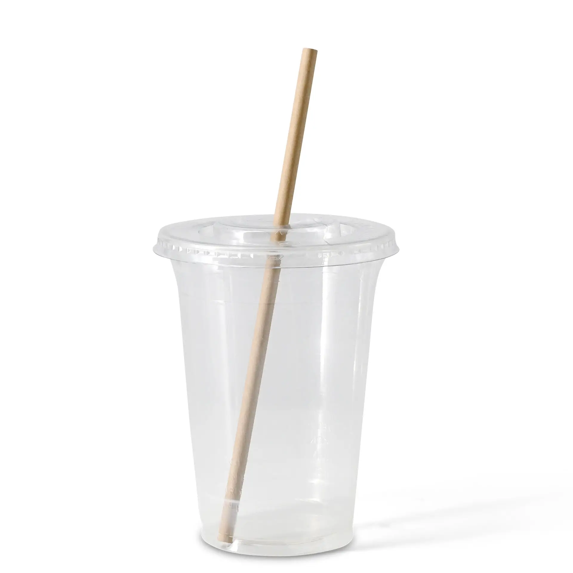 Drinking straw 20 cm, Ø 0,6 cm, brown, vertically rolled