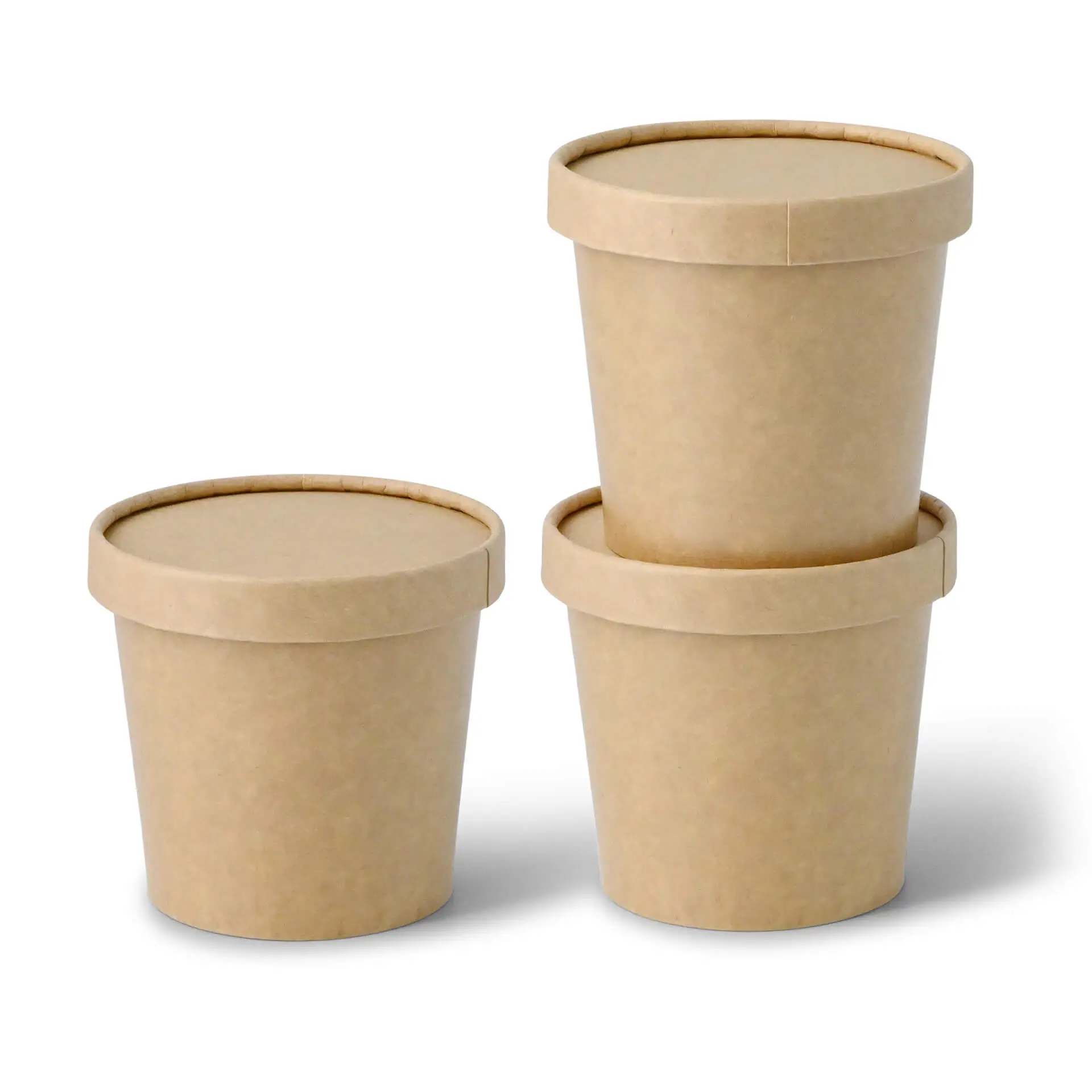10 oz, max. 12 oz Paper Ice Cream Tubs L, Ø 92 mm, brown