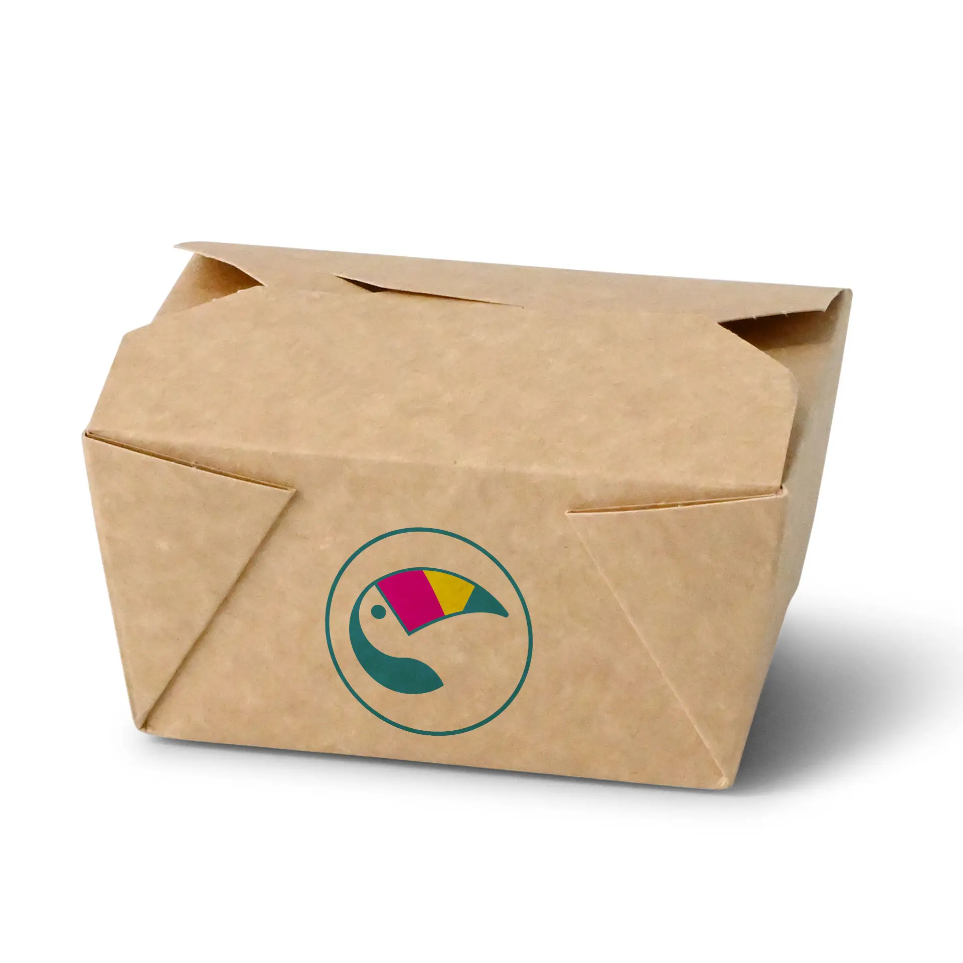 Custom printed takeaway box, 600 ml, PE-coated