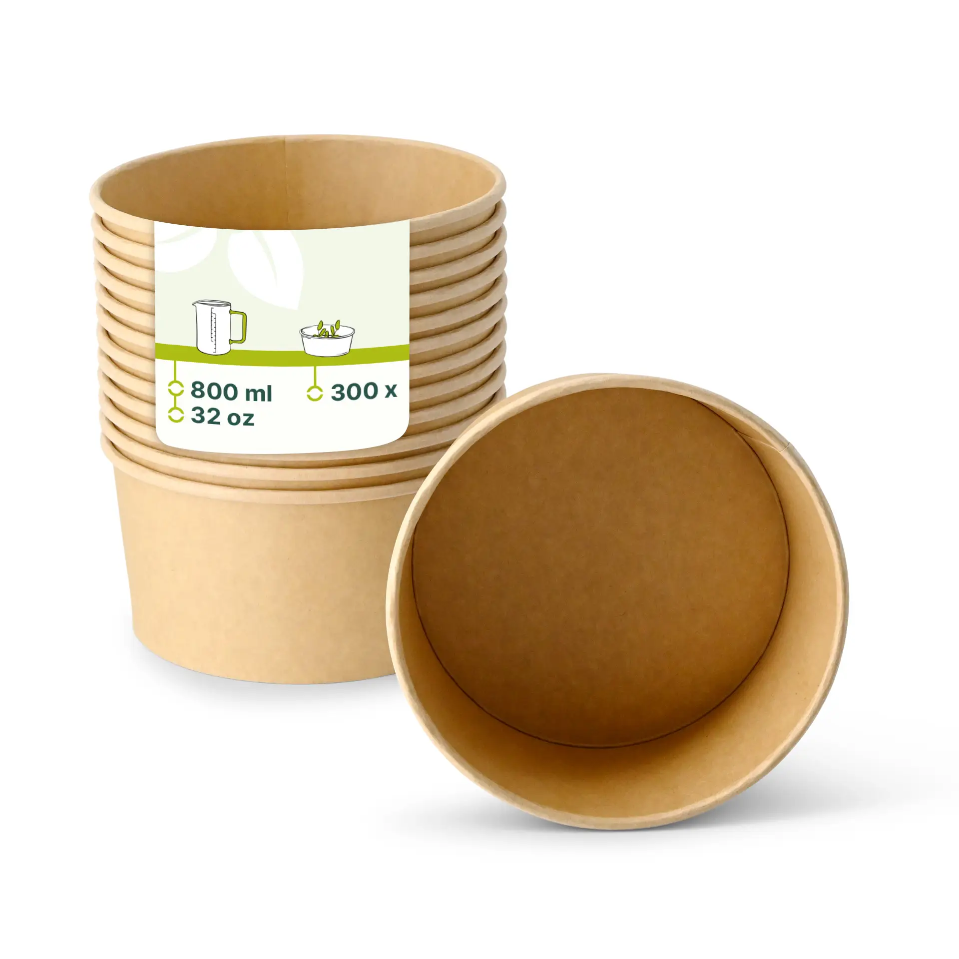 Kartonschale / Salatschale 800 ml, Ø 150 mm, braun Kartonschale / Salatschale 800 ml, Ø 150 mm, braun