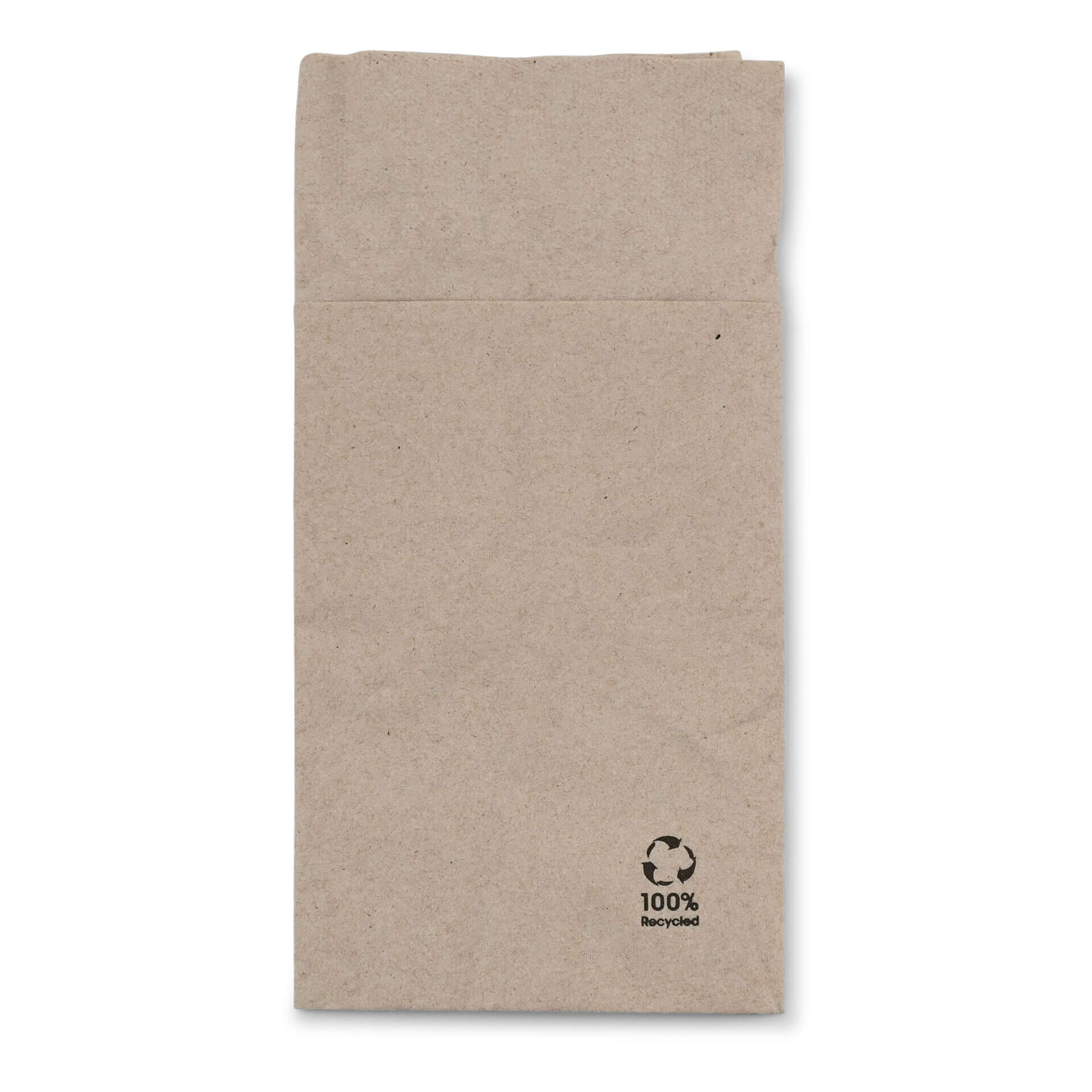 rPapier-Besteck-Servietten 10 x 19,5 cm, 2-lagig, ungebleicht