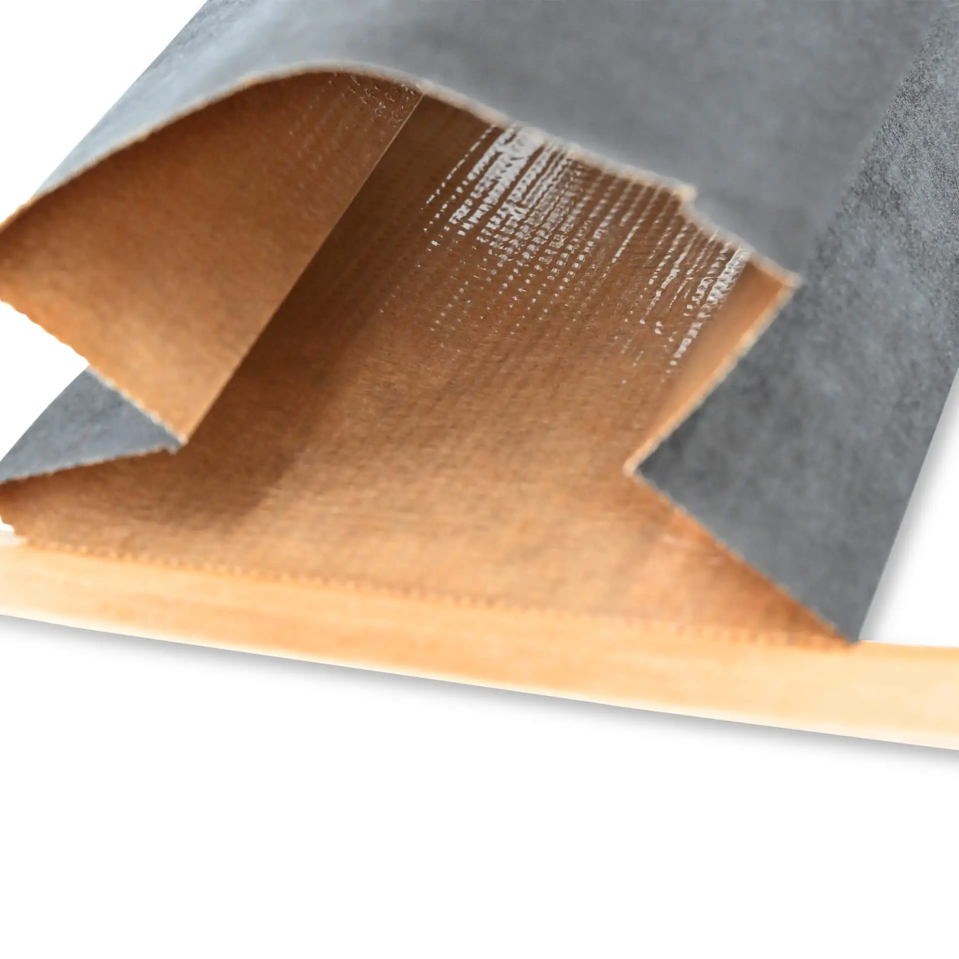 Blockbeutel m. Fenster S, 9 x 4,5 x 26 cm, PP-Folie, schwarz, Clipband, Kraftpapier