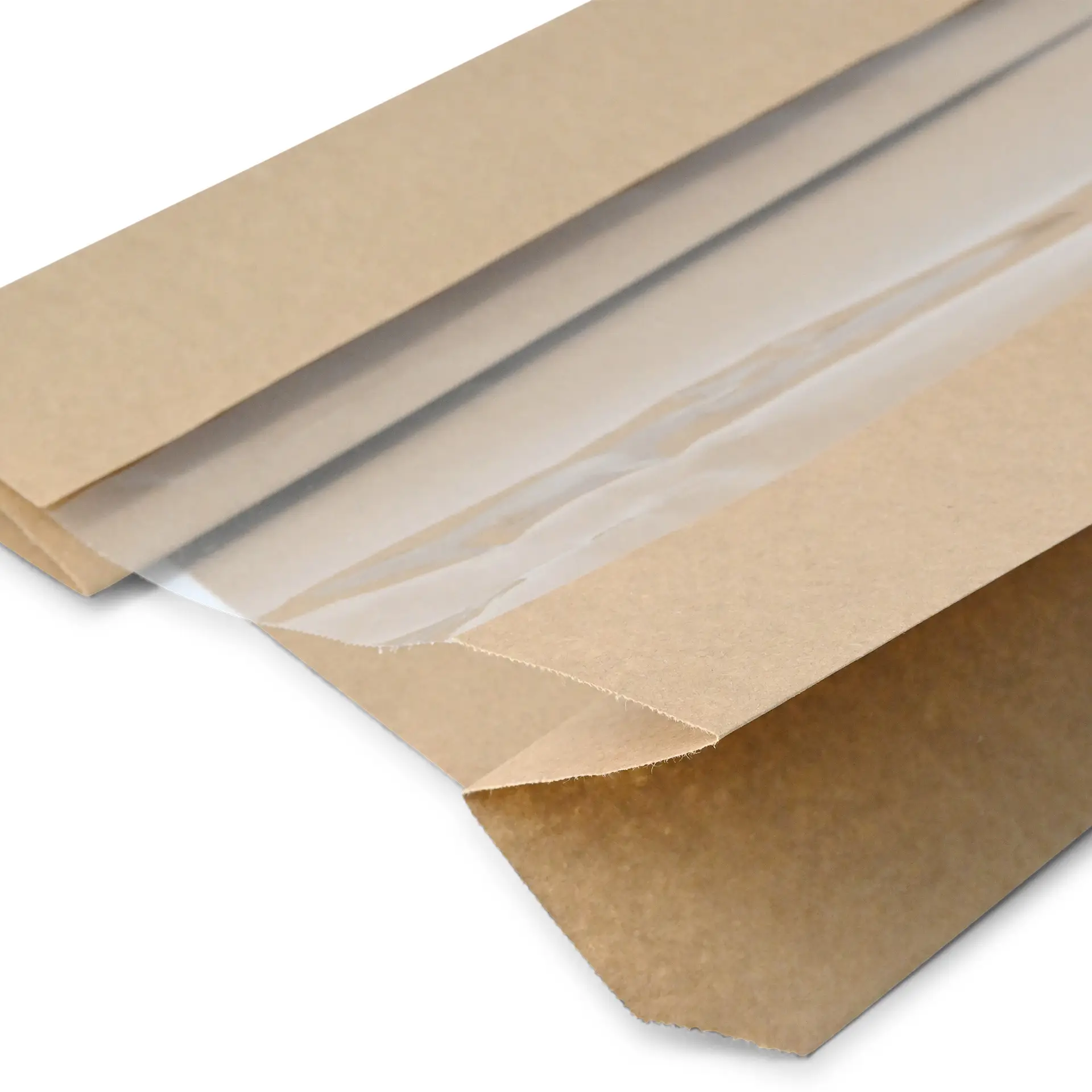 Flat paper bread bag with Window L, 20 x 11 x 41 cm, brown dre02148-baeckertueten-aus-papier-mit-fenster-l-20-x-11-x-41-cm-braun-4