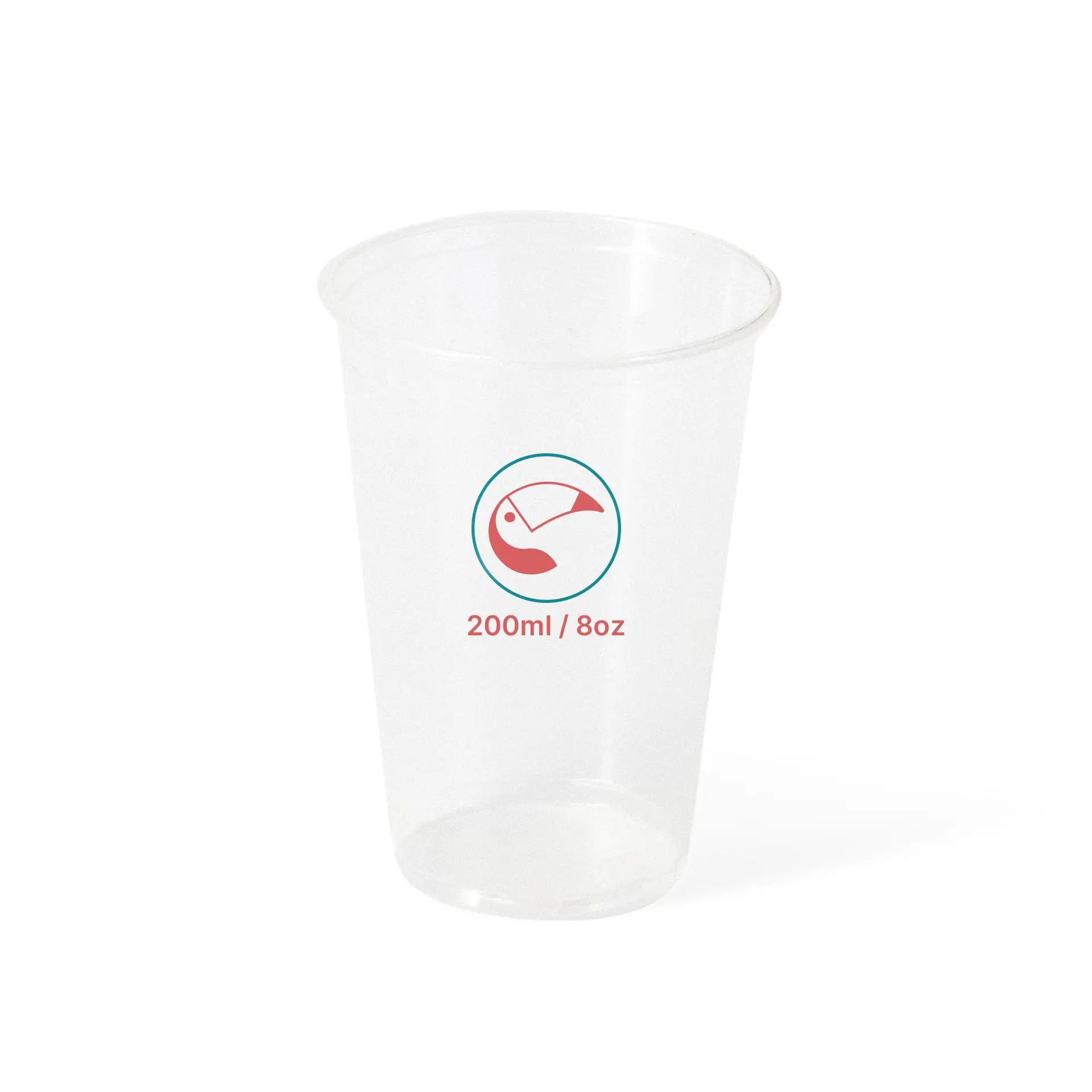8 oz PLA custom printed cups, clear