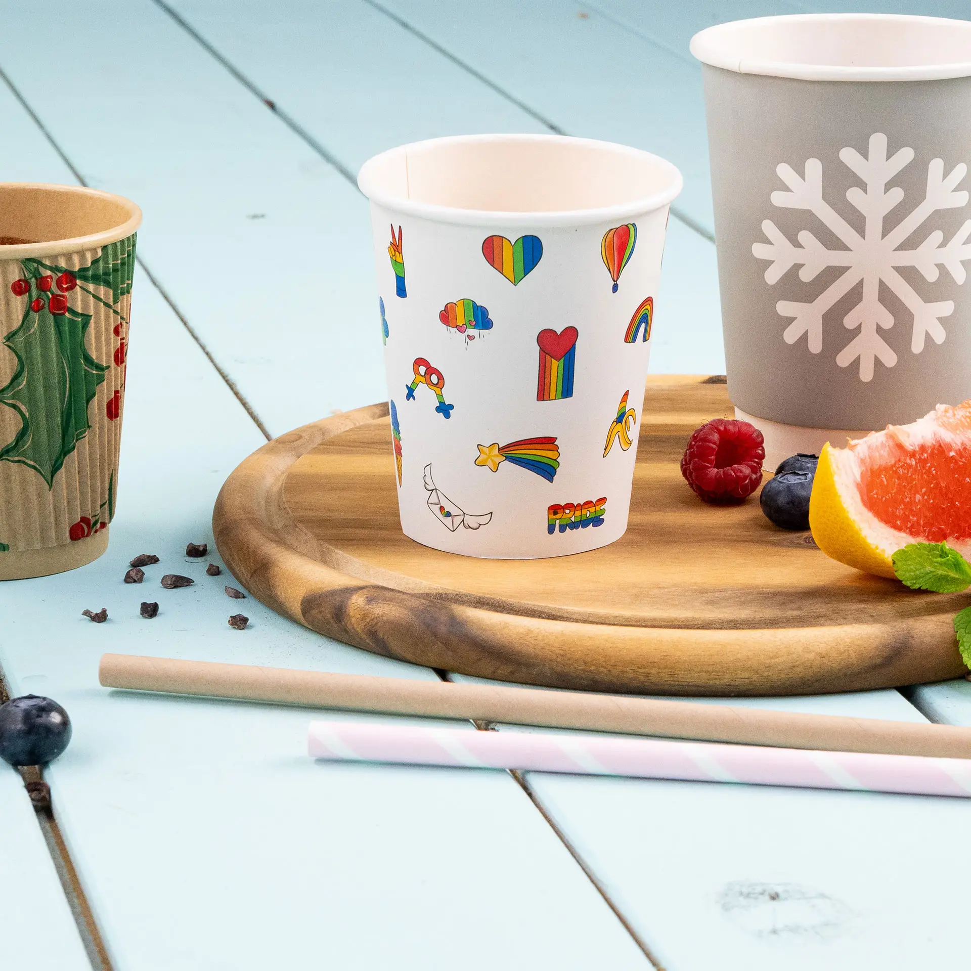 Pappbecher bedruckt "Pride" 200 ml / 8 oz, Ø 80 mm, weiß dhd045571-pappbecher-bedruckt-pride-200-ml-8-oz-80-mm-weiss-6
