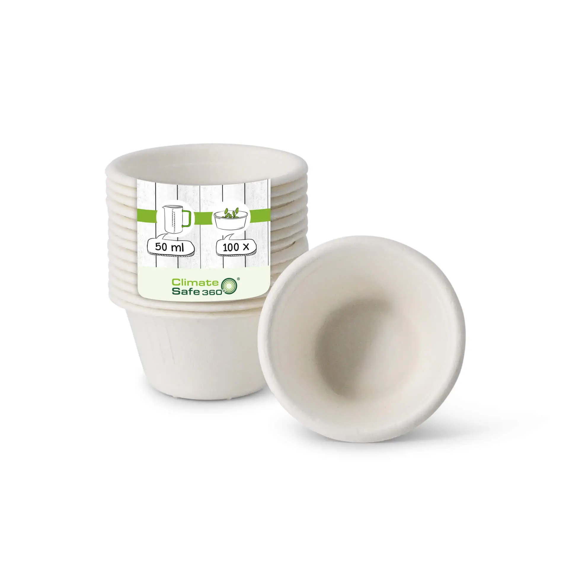 50 ml bagasse dip bowls Ø 62 mm