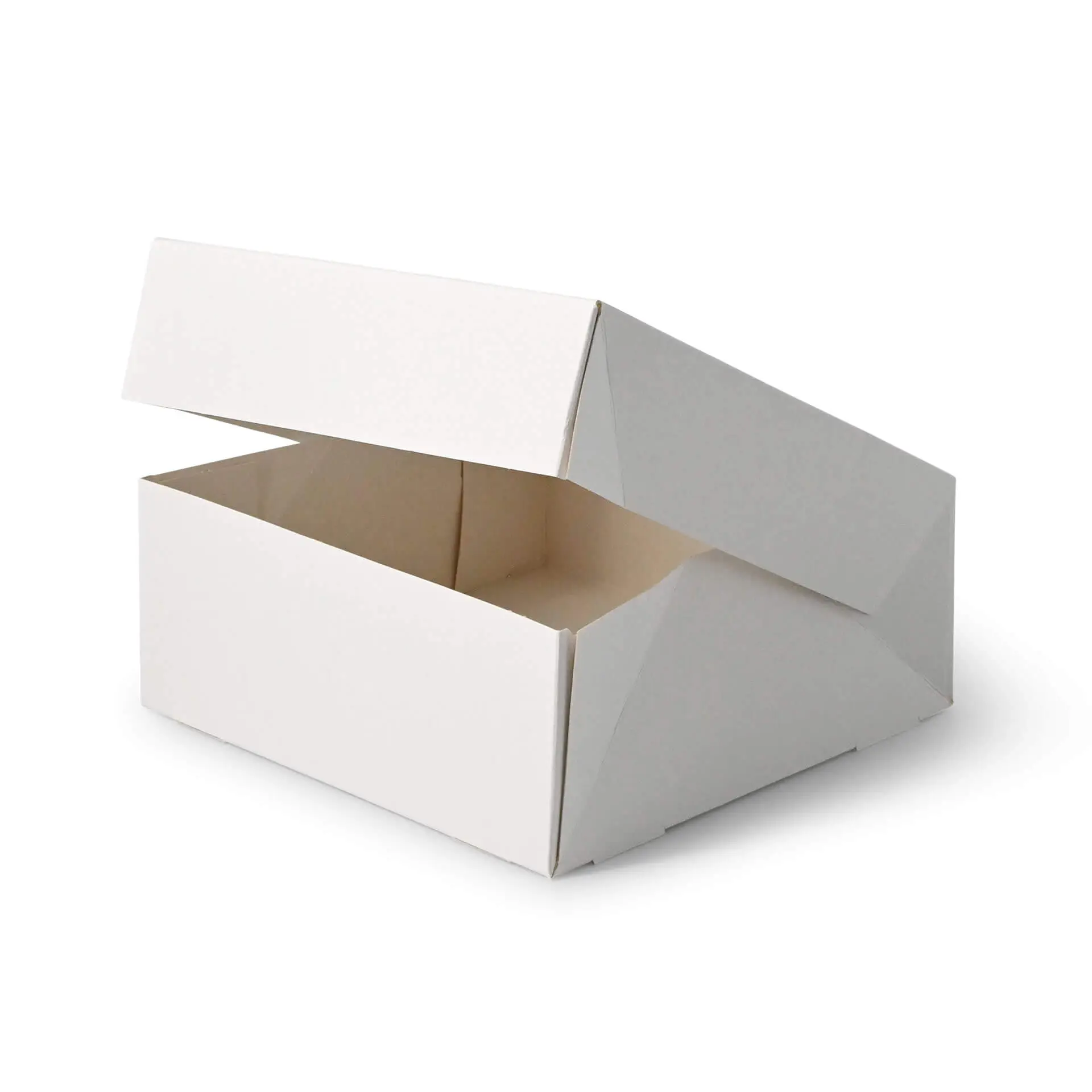 Patisserie Verpackungen 18 x 18 x 7,5 cm, Zellulose-Fenster, weiß