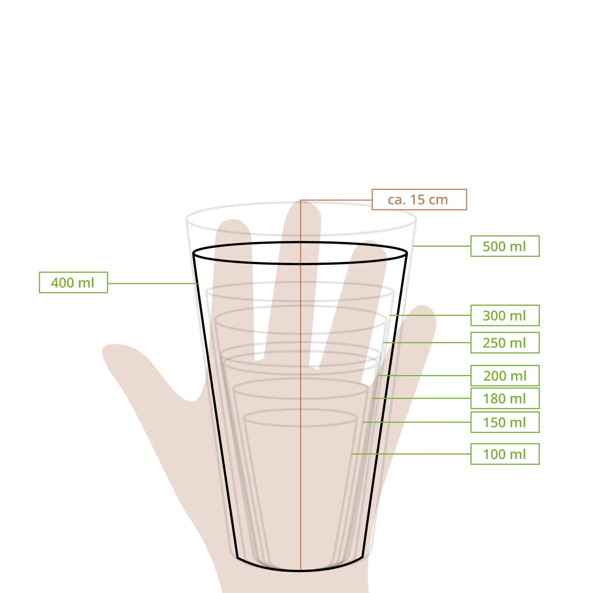 Pappbecher 400 ml / 16 oz, Ø 90 mm, einwandig, braun, PLA-beschichtet