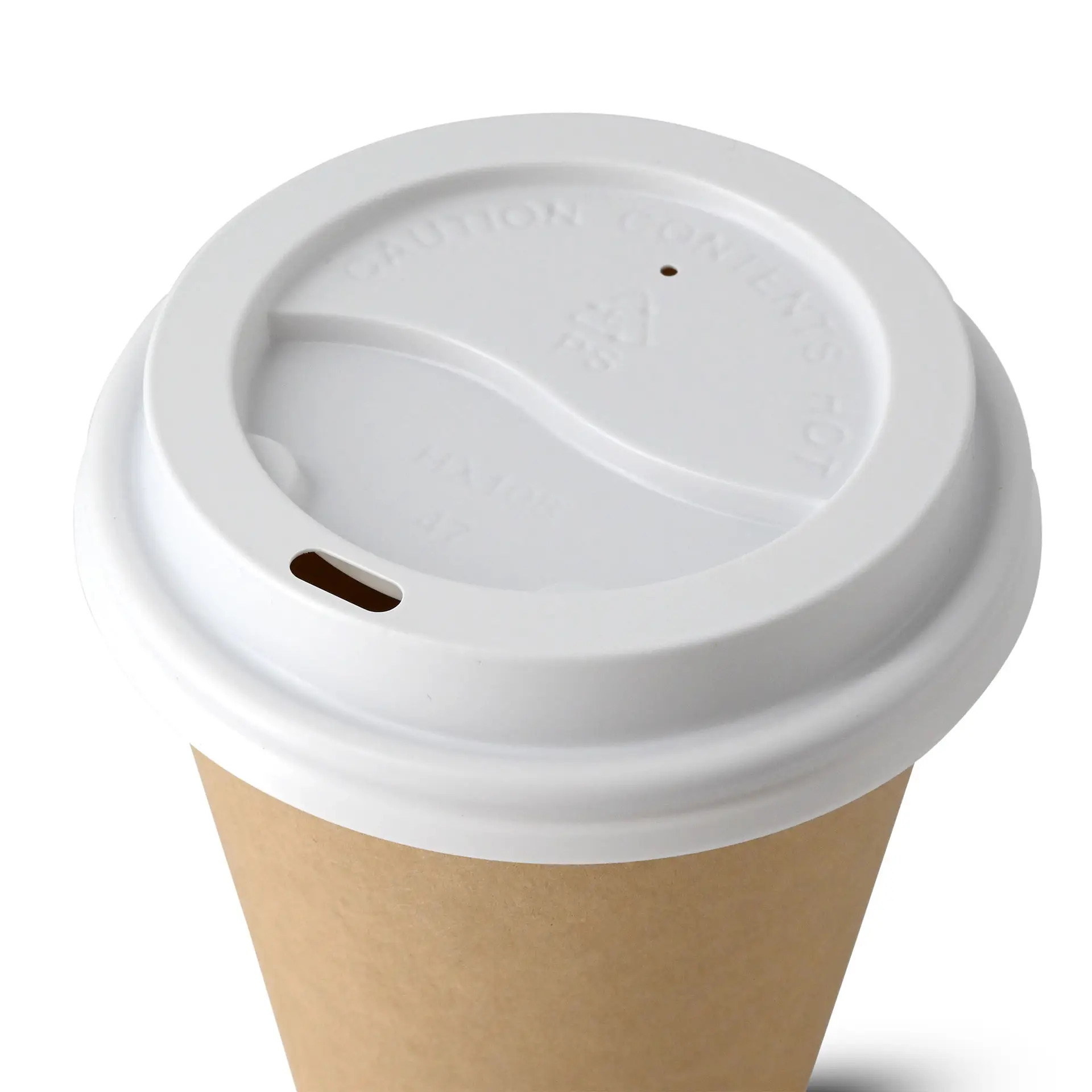 PS lid Ø 90 mm, white, drinking hole