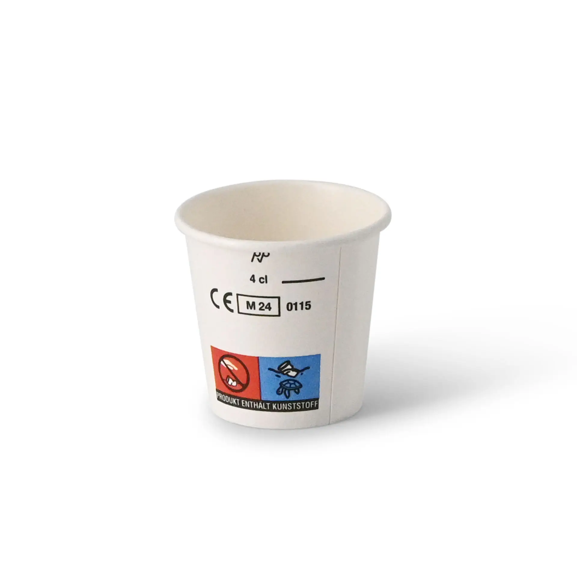 Schnapsbecher aus Papier (beschichtet) 40 ml / 1,5 oz, weiß