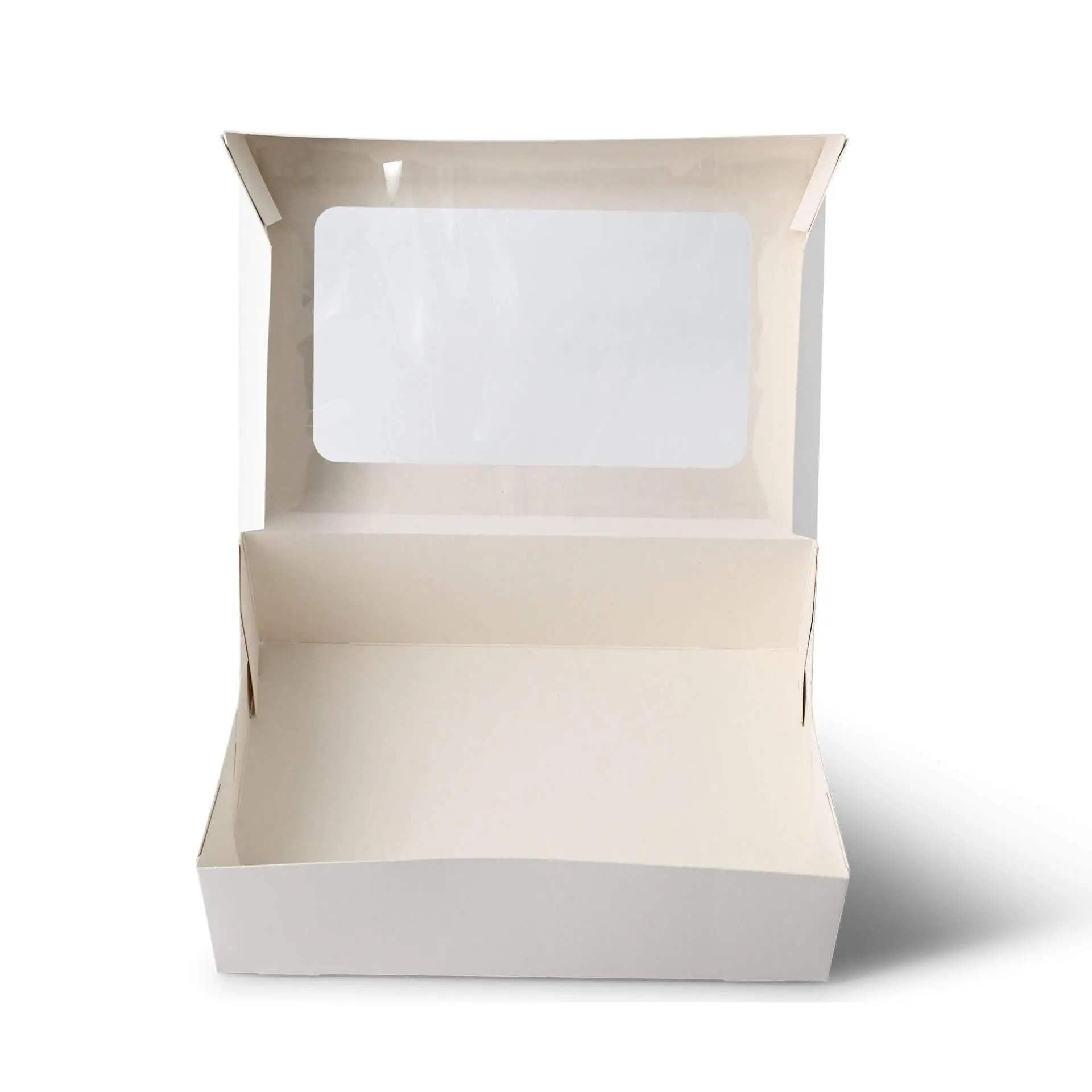 Cupcake boxes (6-pack), cellulose window, white Cupcake boxes (6-pack), cellulose window, white