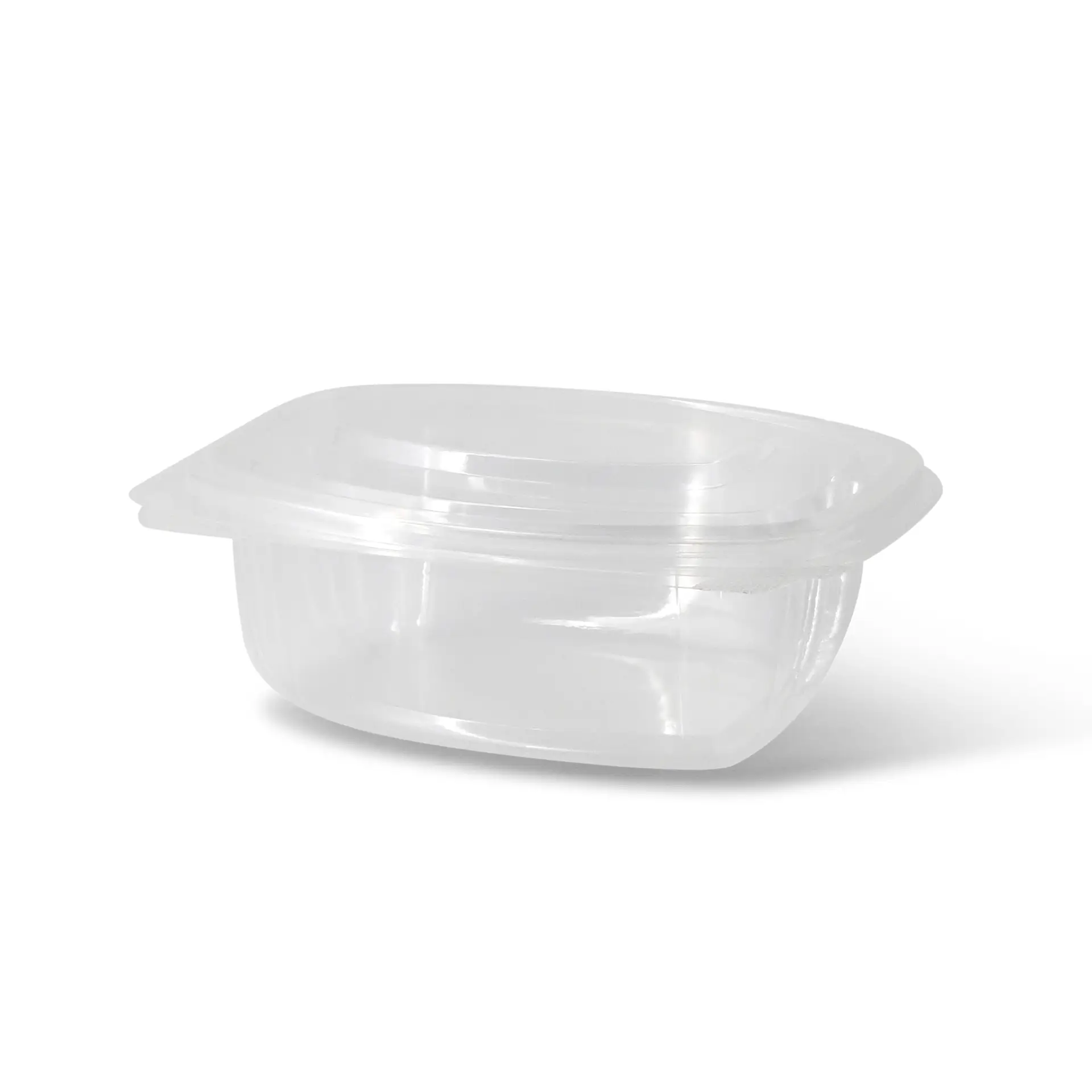 PLA-Feinkost-Schalen 500 ml, Klappdeckel, rechteckig