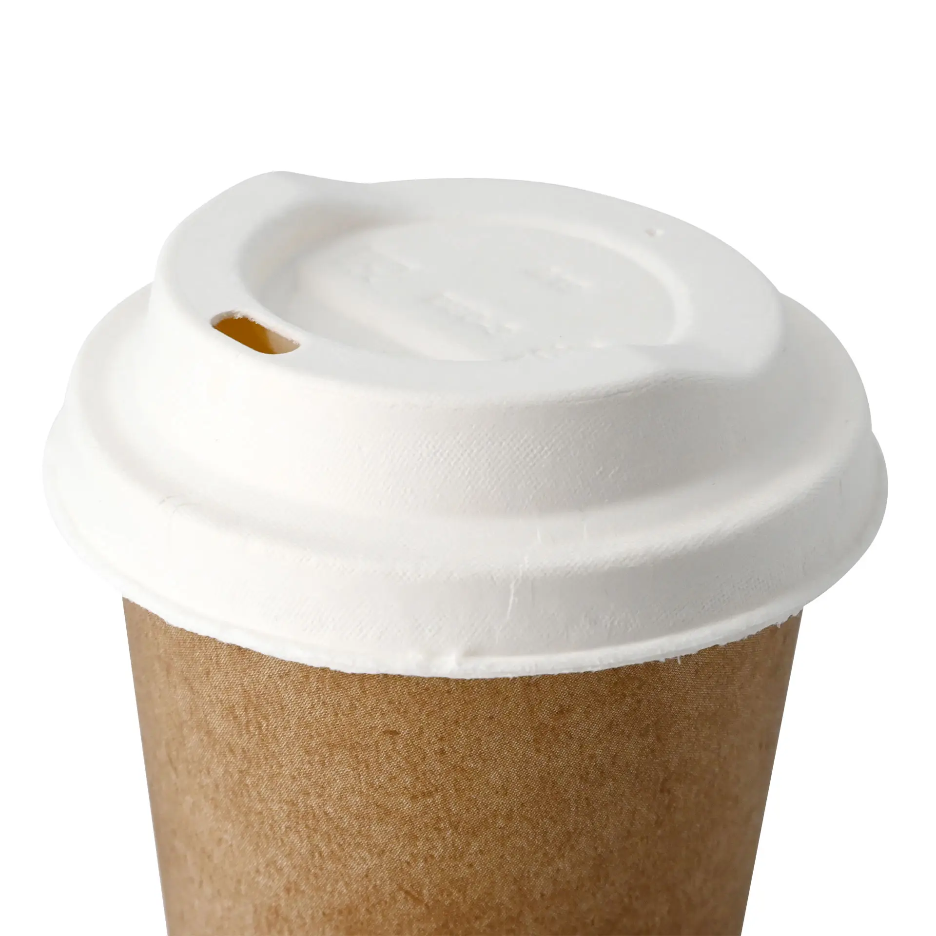 Paper lids Ø 80 mm, white, drinking opening