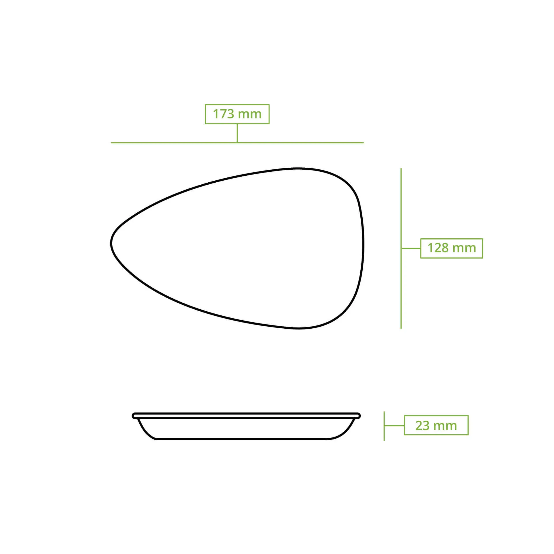Palm leaf plates "Palmware®" 17 cm, tear drop