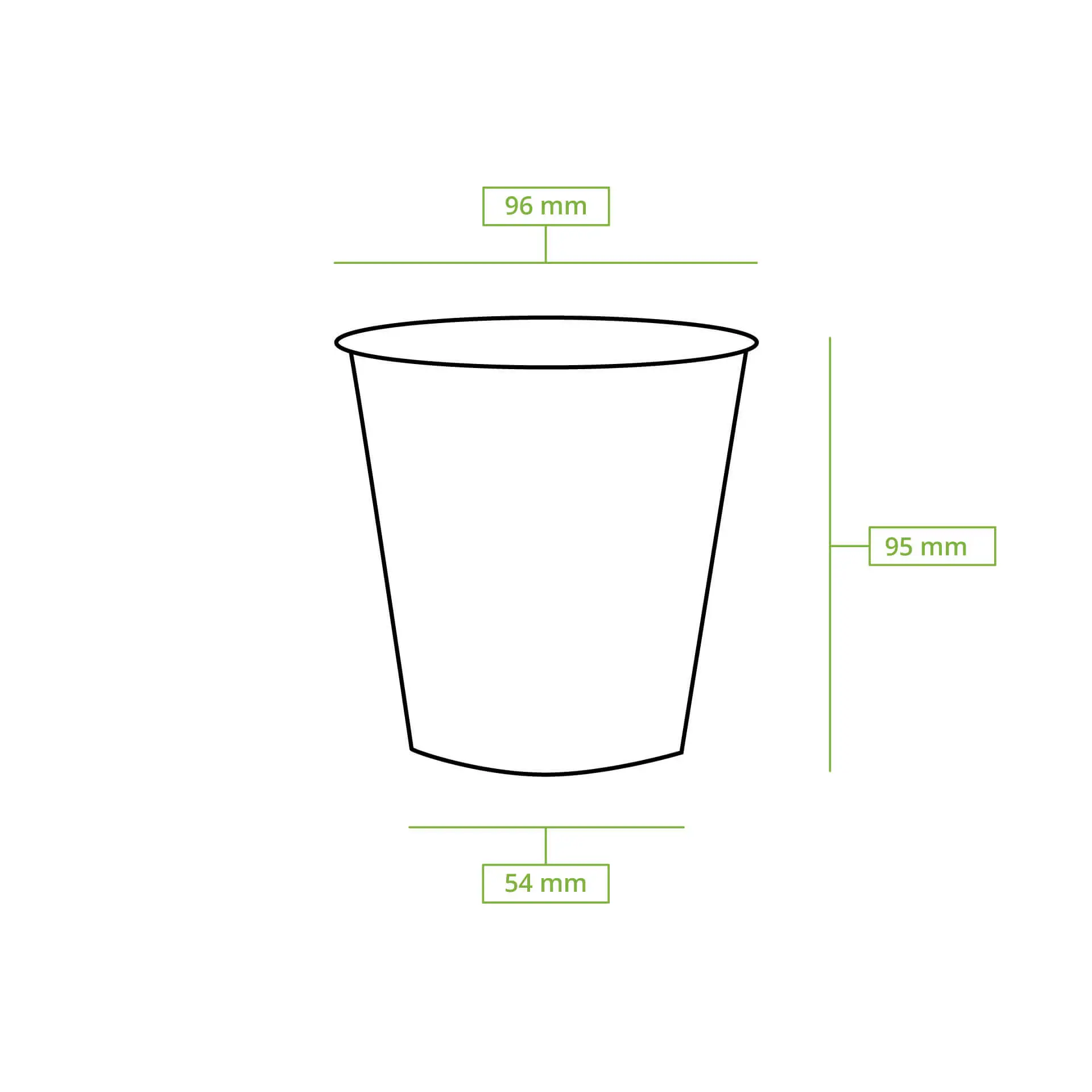 rPET-Klarbecher 200 ml / 8 oz, Ø 95 mm rPET-Klarbecher 200 ml / 8 oz, Ø 95 mm