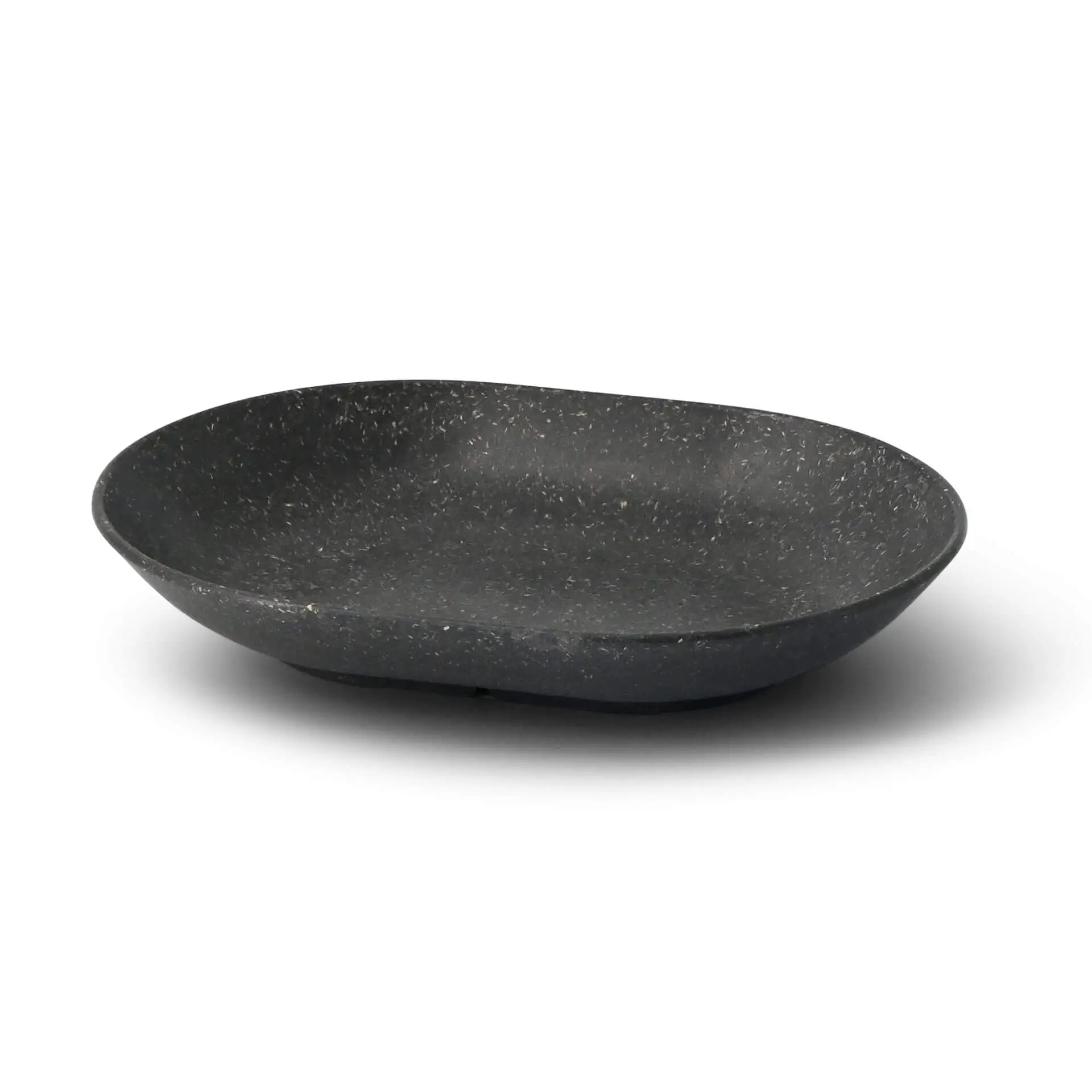 Mehrweg Snackschalen "merways Plate" 13,5 x 18,4 x 3 cm, oval, Pfeffer / grau Mehrweg Snackschalen "merways Plate" 13,5 x 18,4 x 3 cm, oval, Pfeffer / grau