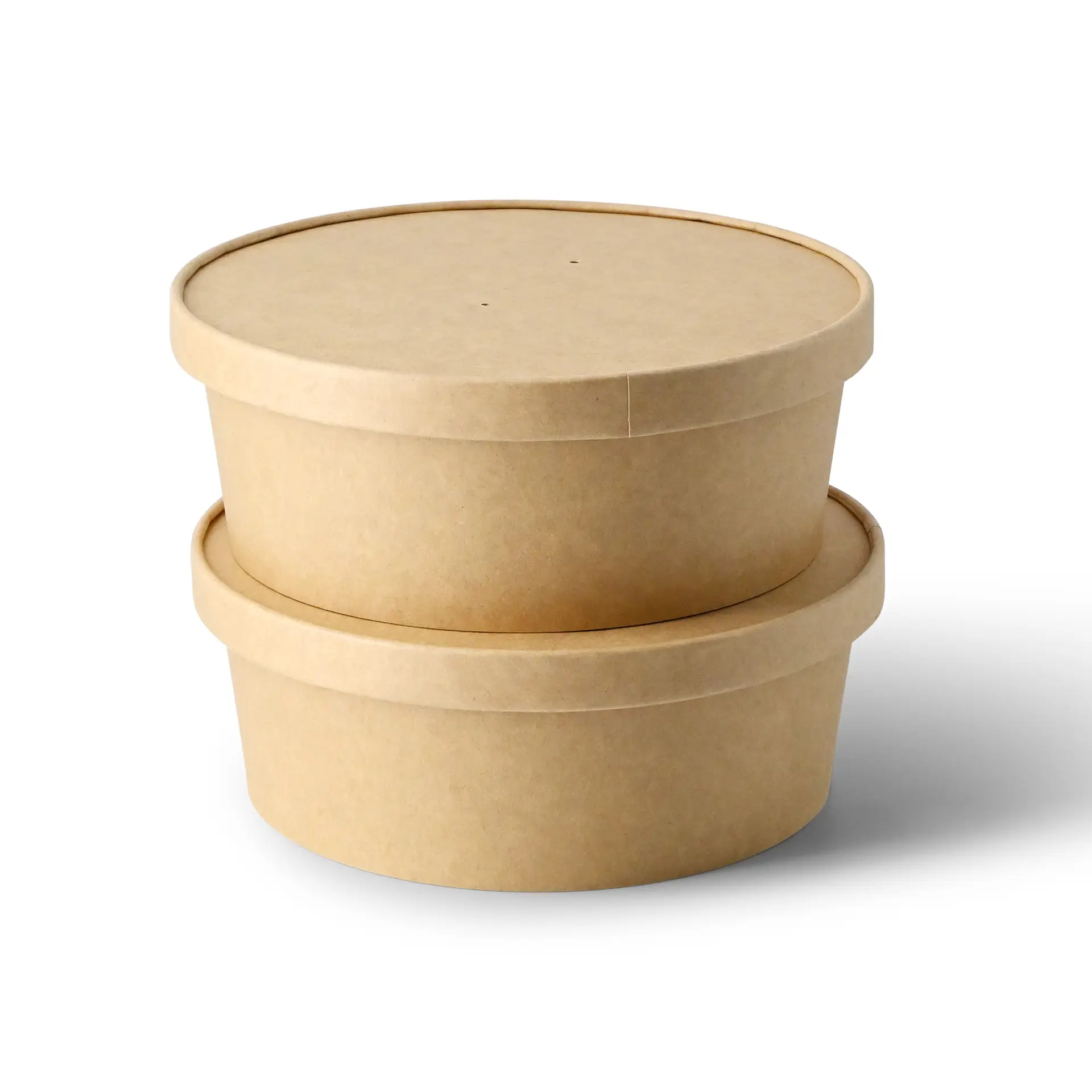 Cardboard-membrane lids (eco-friendly coating) Ø 185 mm, brown, PLA-coated