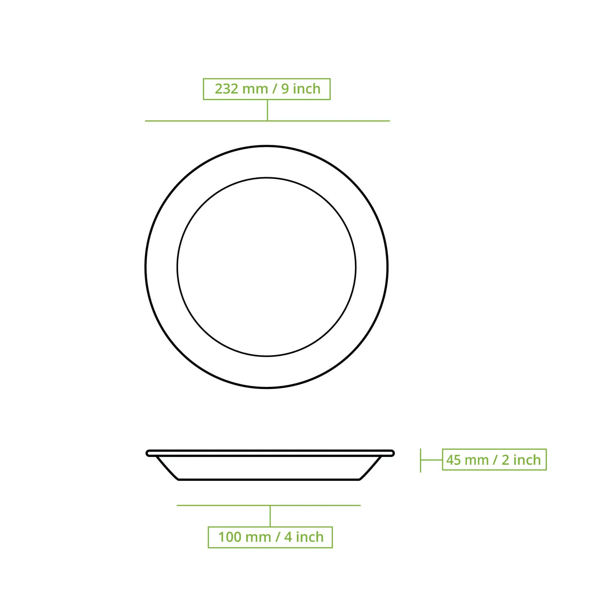 Palmblatt Teller "Palmware®" Ø 23 cm, tief, rund, mit Rand Palmblatt Teller "Palmware®" Ø 23 cm, tief, rund, mit Rand