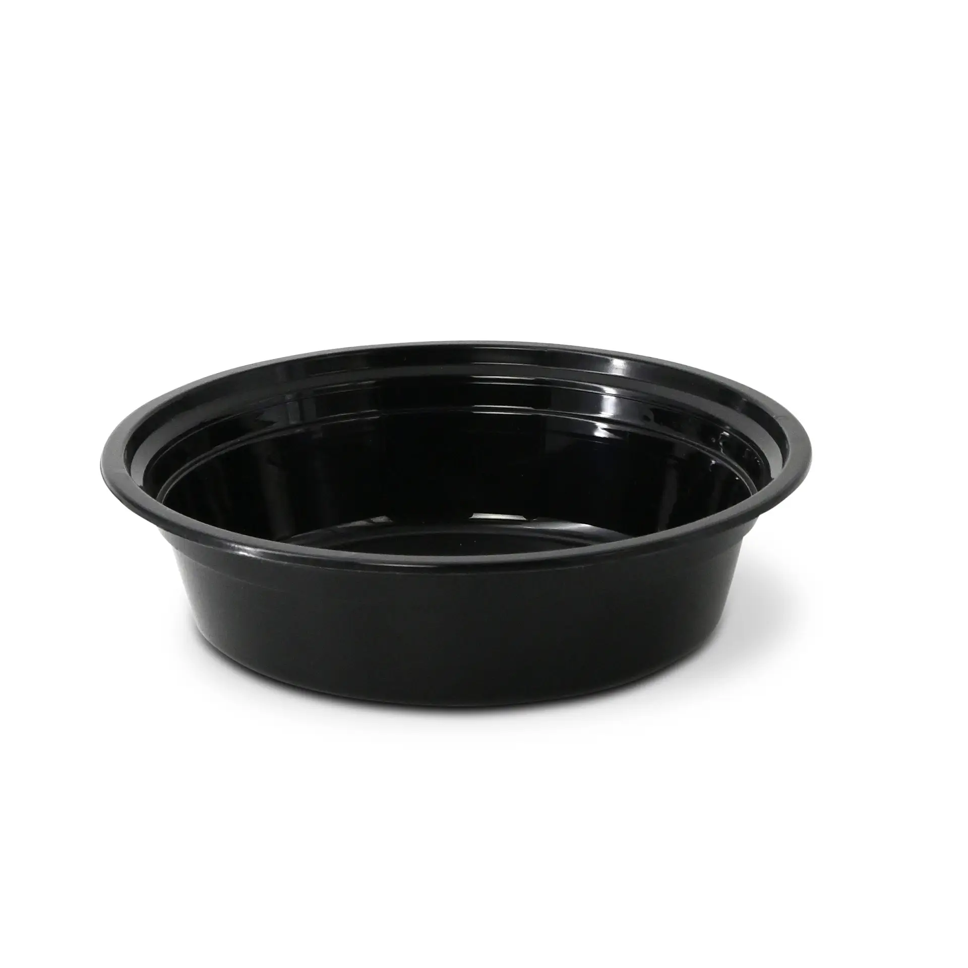 Reusable plate made of PP 450 ml, round, black