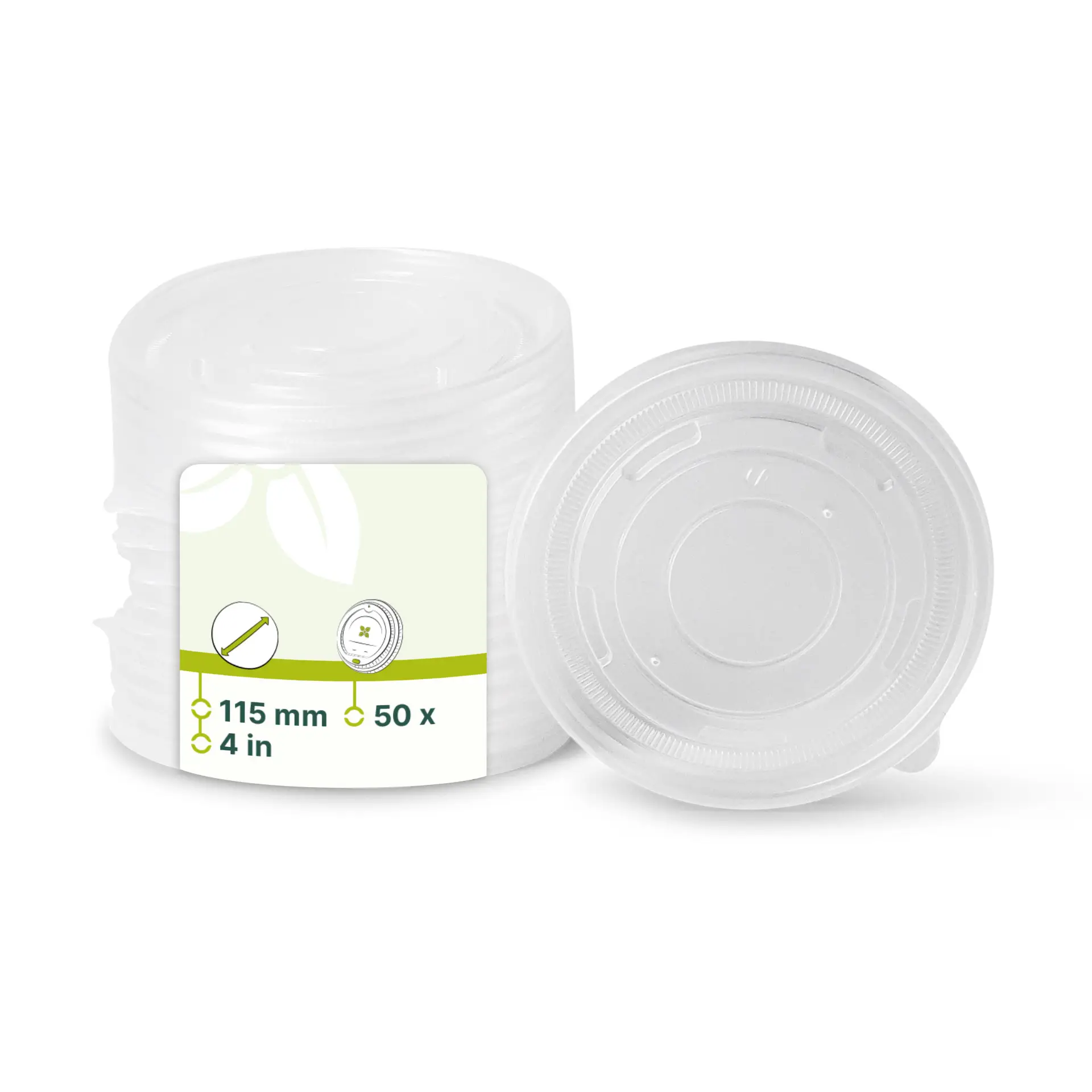 PP Flat Lids Ø 115 mm, closed (for universal cups) PP Flat Lids Ø 115 mm, closed (for universal cups)