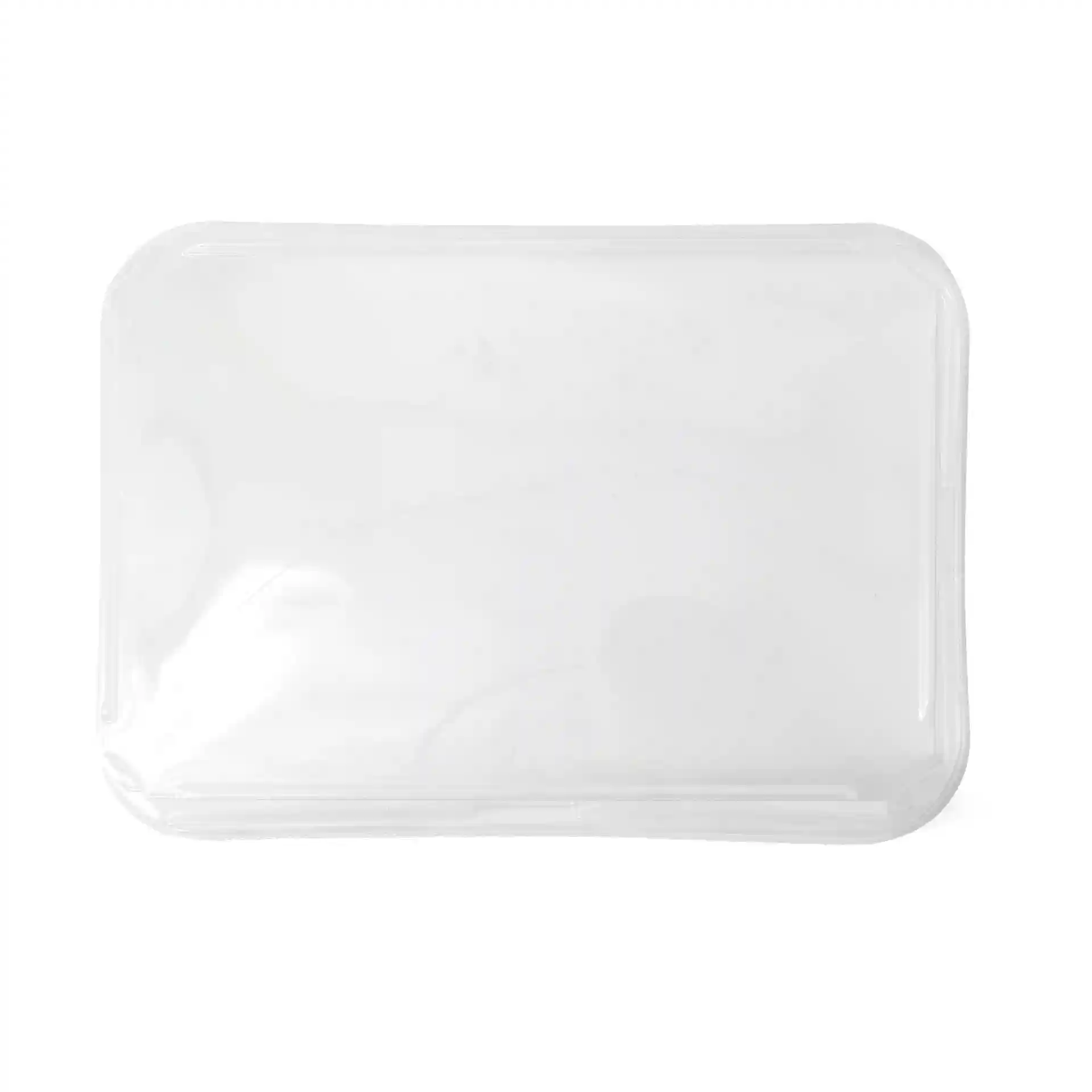 Transparenter PET-Deckel für Sushi-Boxen, 18,5 x 13 cm, Höhe 3,5 cm.