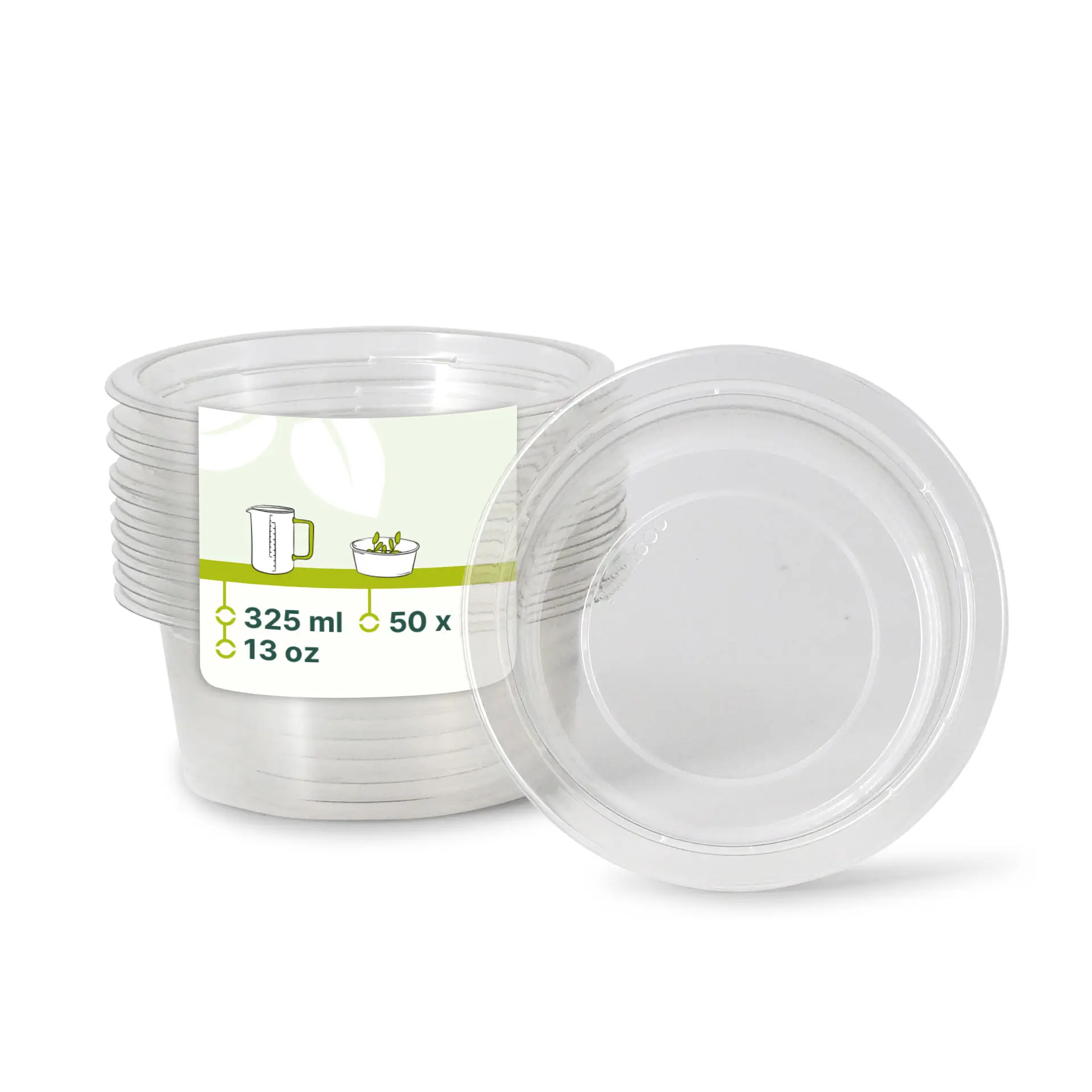 rPET deli pots 325 ml, Ø 123 mm, round rPET deli pots 325 ml, Ø 123 mm, round