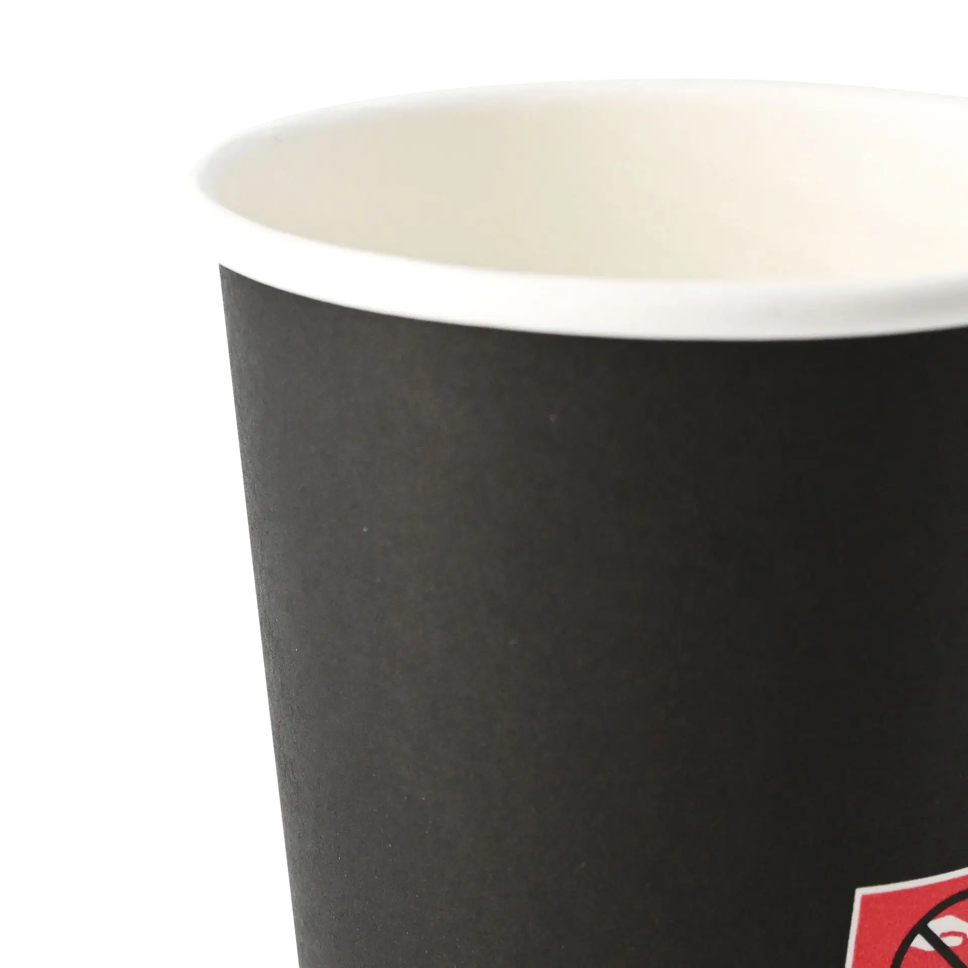 Pappbecher 100 ml / 4 oz, Ø 62 mm, einwandig, schwarz, PLA-beschichtet