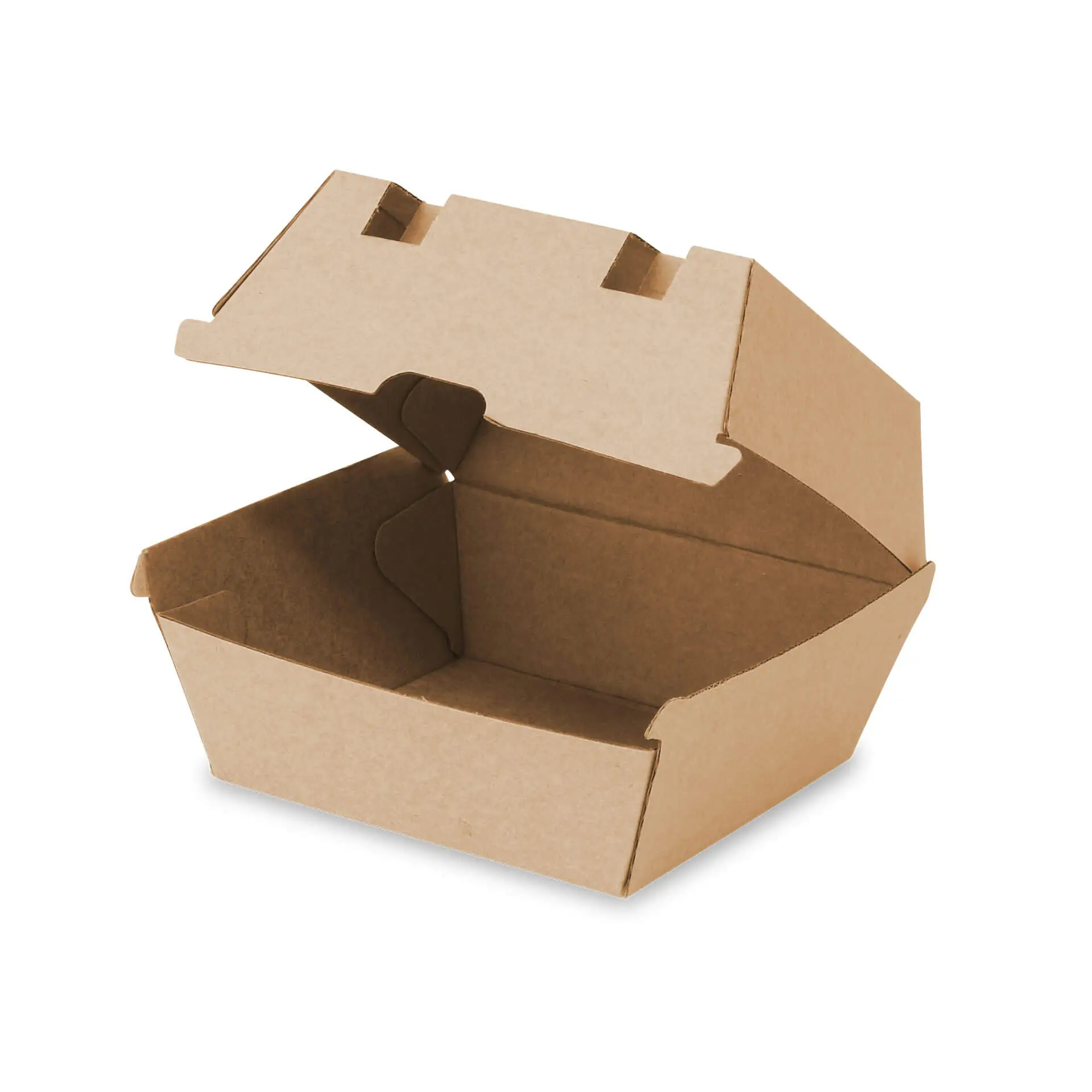 Burgerboxen 13 x 14 x 8 cm, Kraftkarton, braun Burgerboxen 13 x 14 x 8 cm, Kraftkarton, braun
