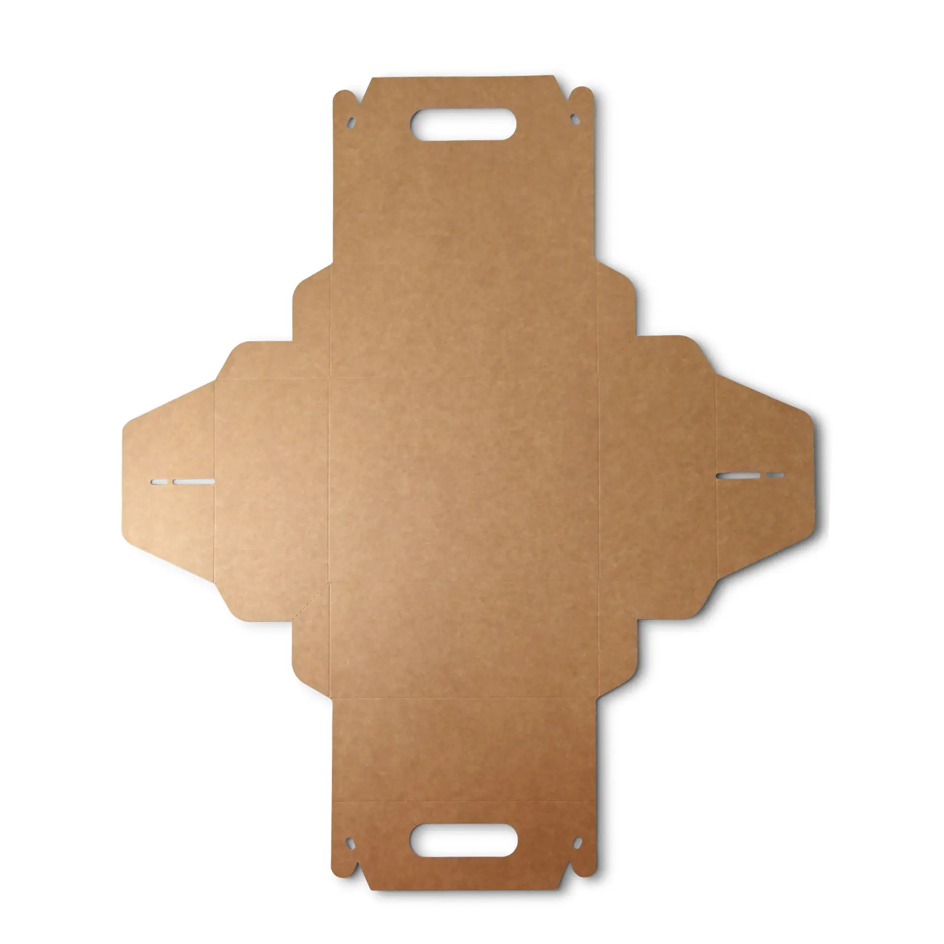 Kuchenbox aus Pappe mit Griff M, 21 x 16 x 9 cm, braun, faltbar