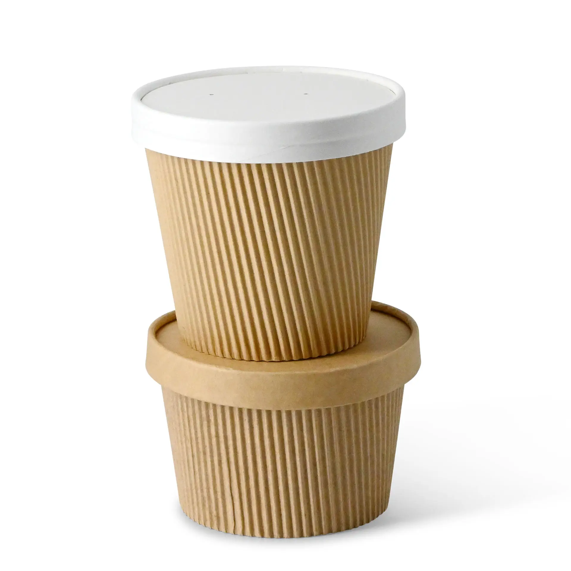19 oz Ribbed Soup cups, Ø 116 mm, kraft
