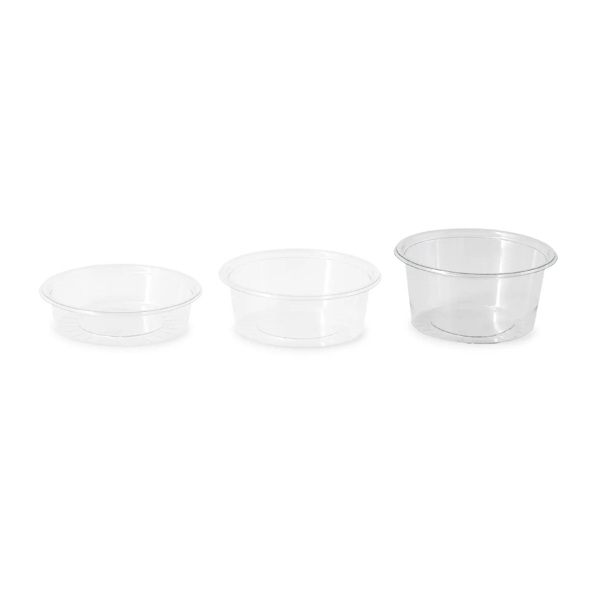 100 ml / 3.5 oz rPET sauce pots, Ø 75 mm, clear