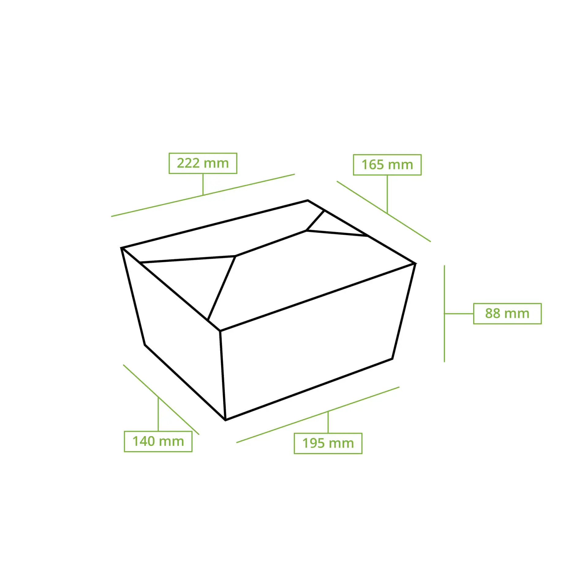 Take-away Boxen aus Karton 2500 ml, braun Take-away Boxen aus Karton 2500 ml, braun