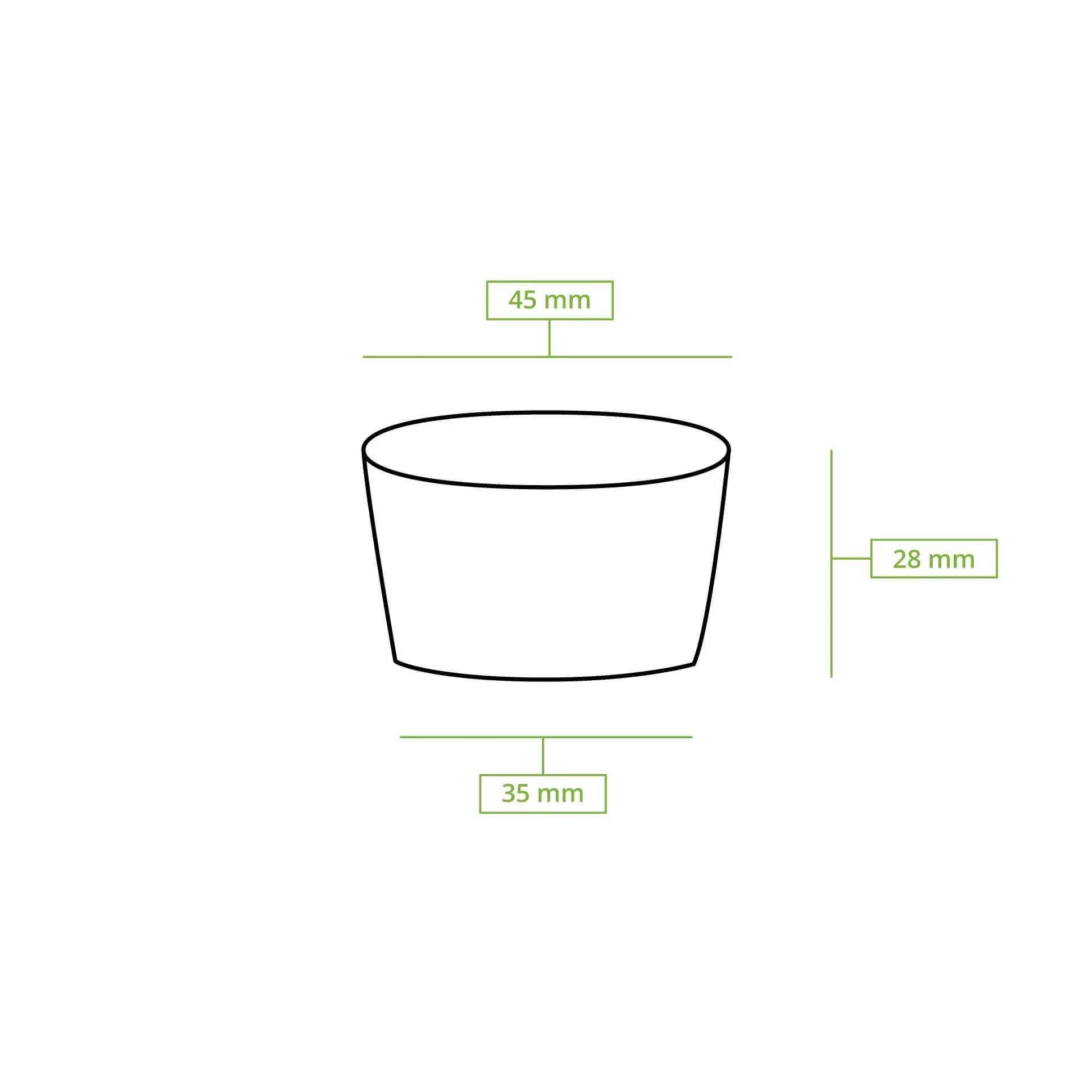 30 ml / 1 oz Paper sauce pots, white