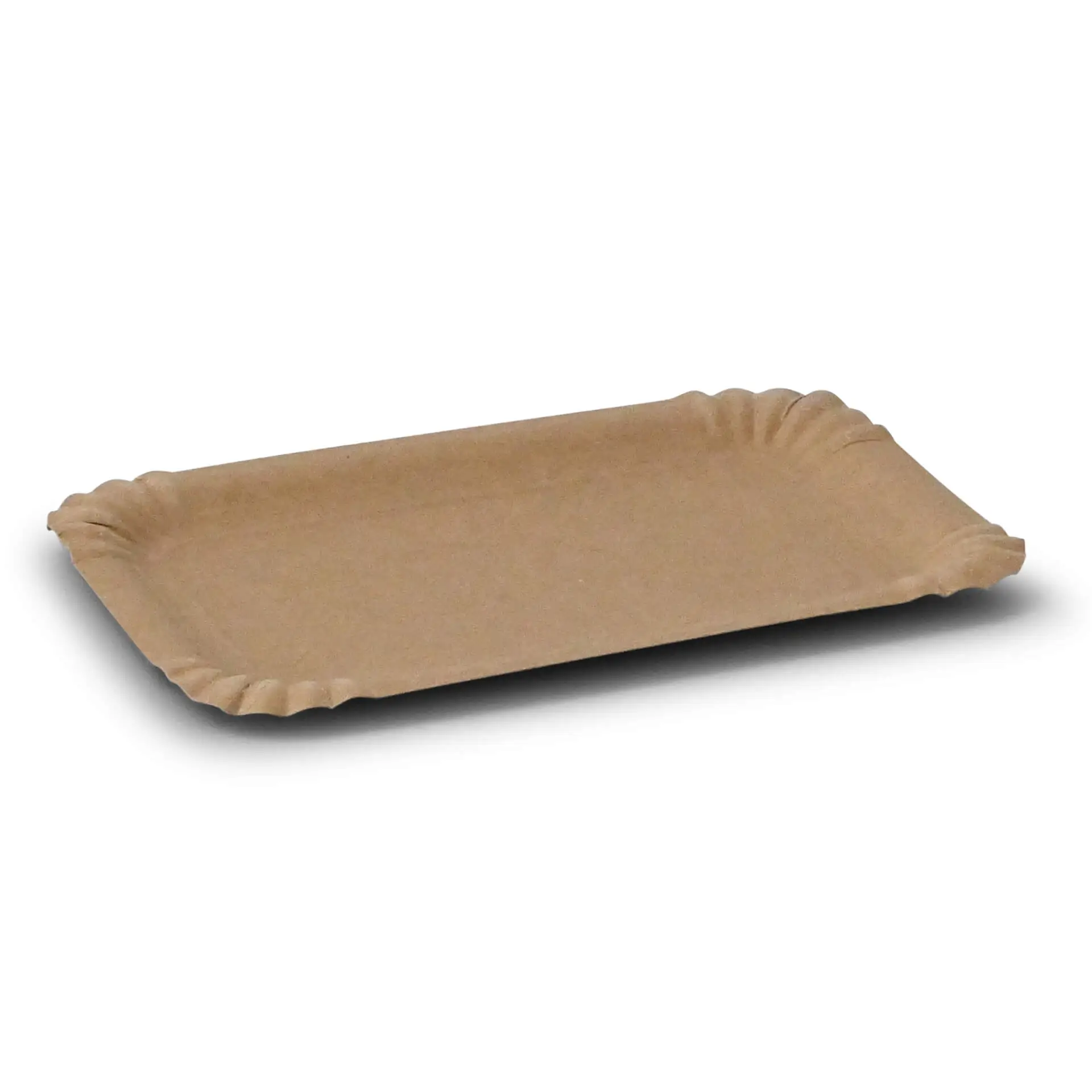 Paper plates 13 x 20 cm, kraft, rectangular Paper plates 13 x 20 cm, kraft, rectangular