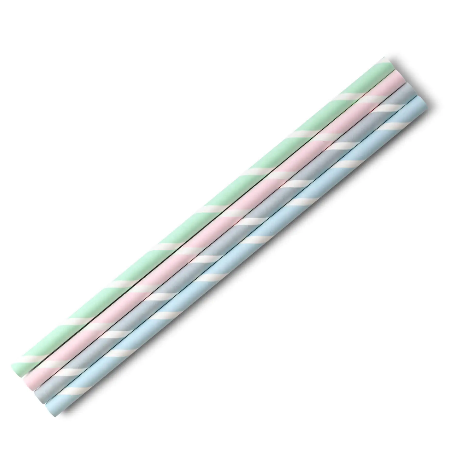 23 cm, Ø 0.8 cm Paper-jumbo-straws, pastel striped 23 cm, Ø 0.8 cm Paper-jumbo-straws, pastel striped