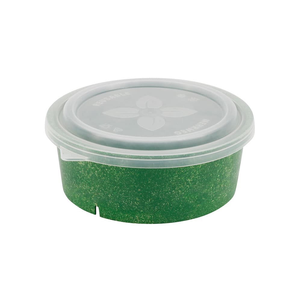 Mehrweg-Schalen Häppy Bowl® 1000 ml, Ø 185 mm, Spinat / dunkelgrün