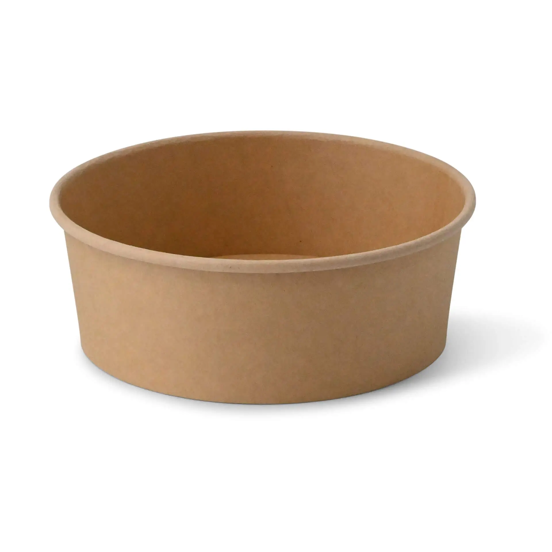 Paper-bowls (premium) 1.000 ml, Ø 185 mm, brown, round, eco-friendly coating
