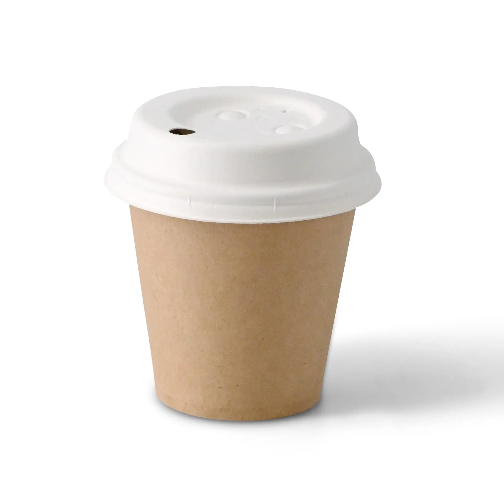 Paper cup 150 ml / 6 oz, Ø 80 mm, single wall, brown, PLA-coated