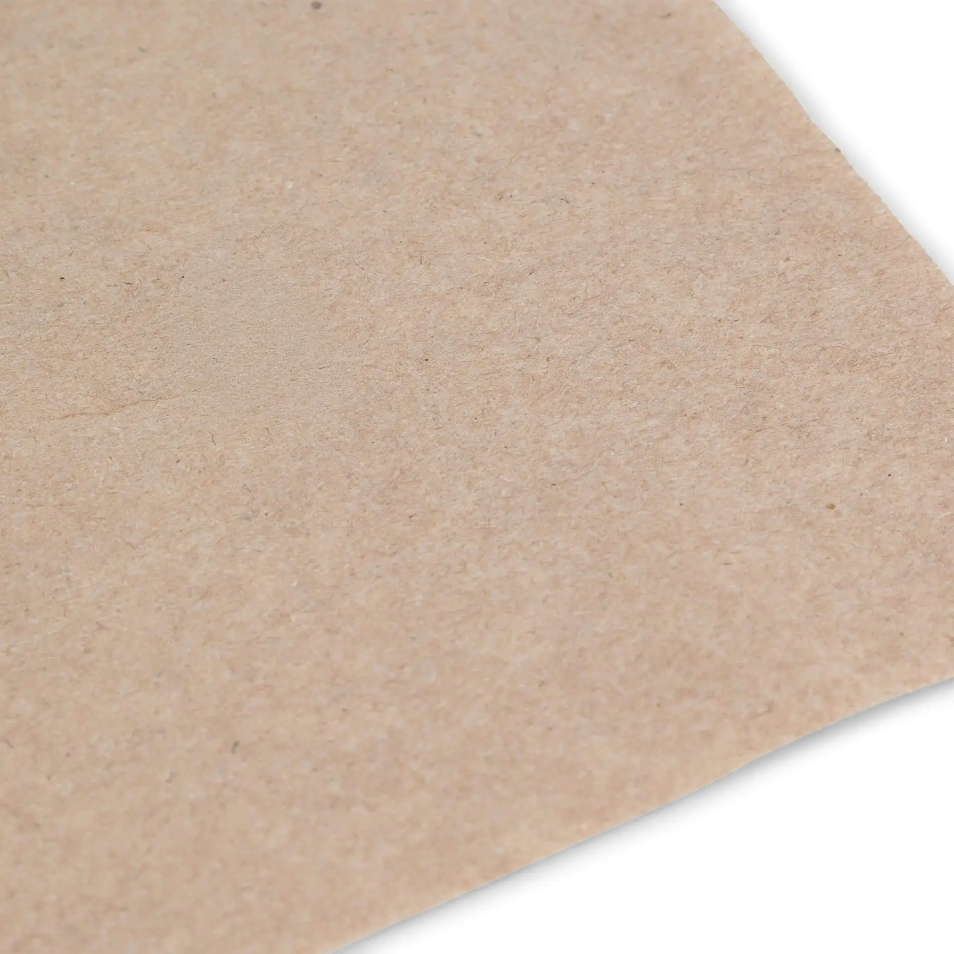 Bild von ungebleichtem Papier mit einem gedruckten Recycling-Symbol und dem Text, der angibt, dass es 100 % recycelt ist.
