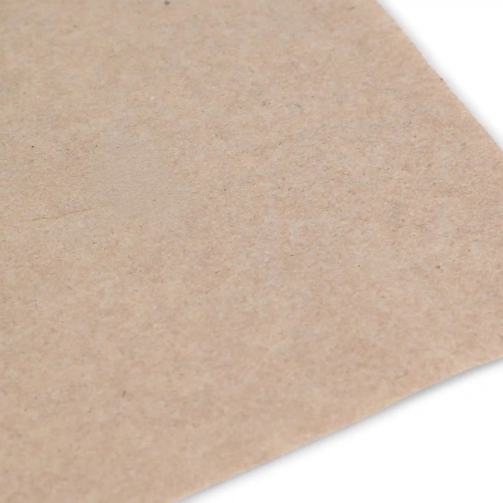 Bild von ungebleichtem Papier mit einem gedruckten Recycling-Symbol und dem Text, der angibt, dass es 100 % recycelt ist.