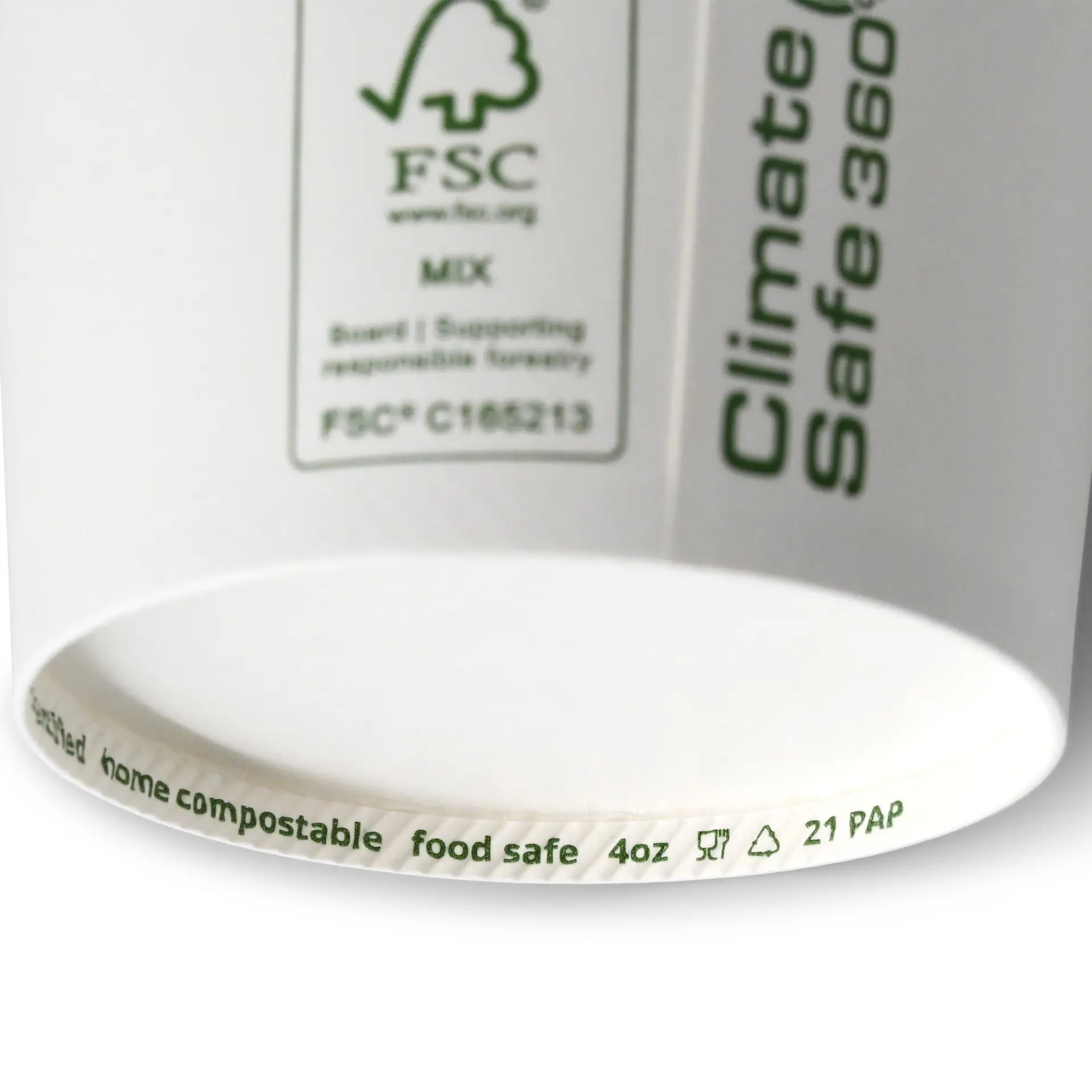 Eisbecher aus Pappe XXS, 75 ml, max. 130 ml, Ø 76 mm, weiß