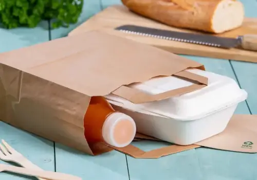 We Can Source It Ltd Lime Green Candy Stripe Paper Carrier Bags SOS Block Bottom Kraft With Tape Handles Biodegradable And Eco Friendly For Takeaway 18cm X 8cm 22cm 100 Piece 1101502234