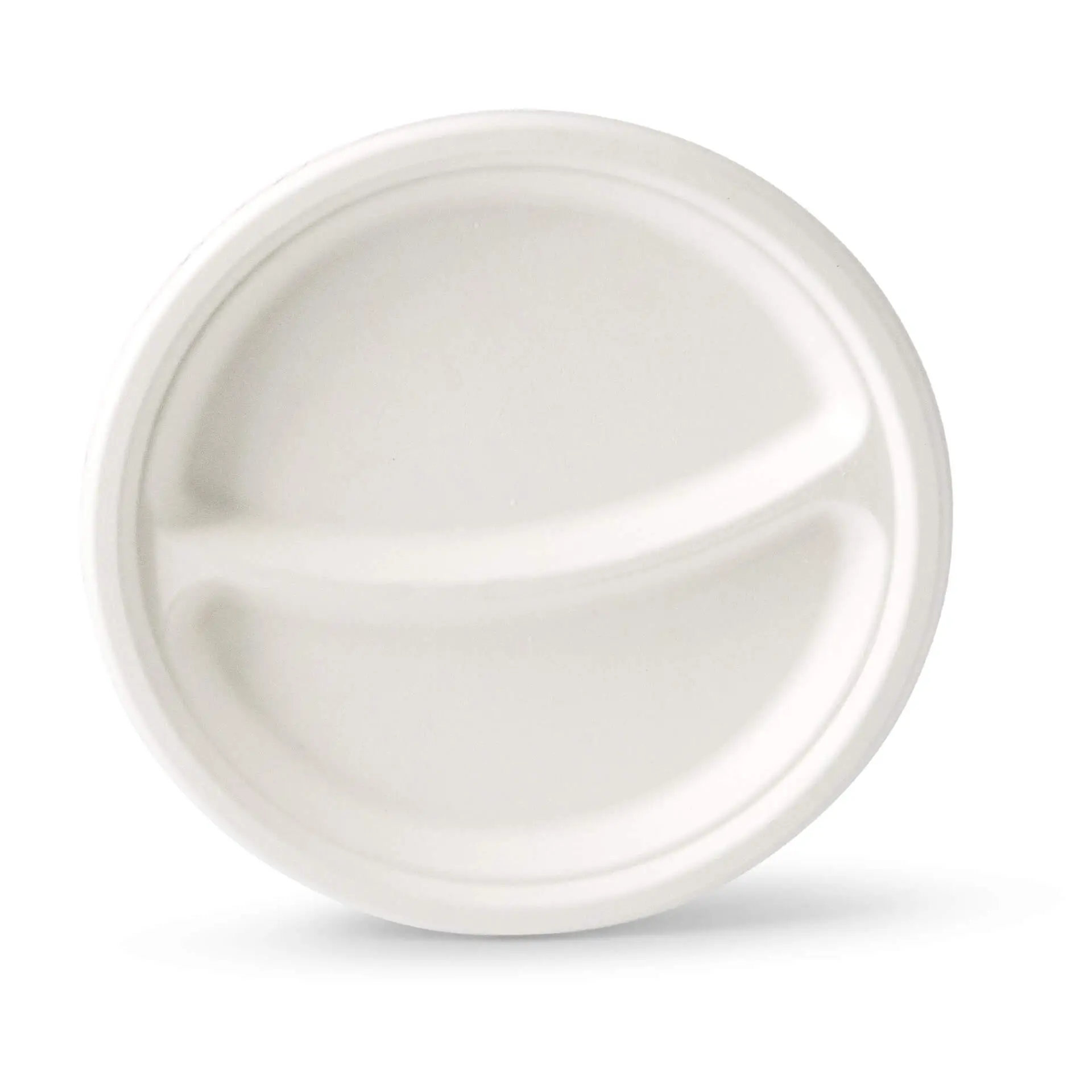 Ø 26 cm, Sugarcane-menu plate, 3 compartments, round Ø 26 cm, Sugarcane-menu plate, 3 compartments, round