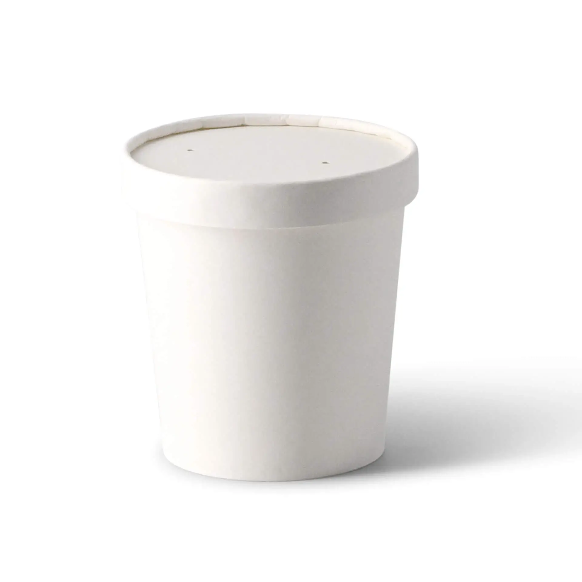 Soup cup to go made of cardboard (Premium) 16 oz, Ø 95 mm, white, eco-friendly coating