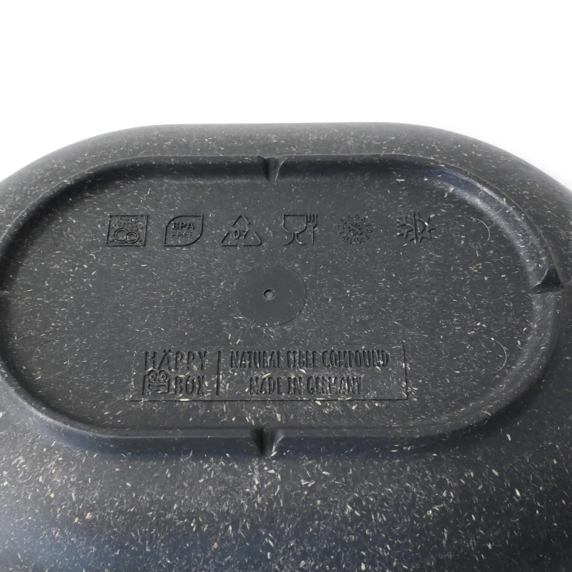 Mehrweg Snackschalen "merways Plate" 13,5 x 18,4 x 3 cm, oval, Pfeffer / grau Mehrweg Snackschalen "merways Plate" 13,5 x 18,4 x 3 cm, oval, Pfeffer / grau